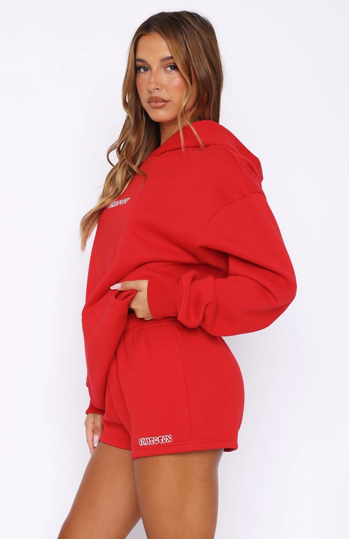Take A Guess Lounge Shorts Red Relaxed Movement