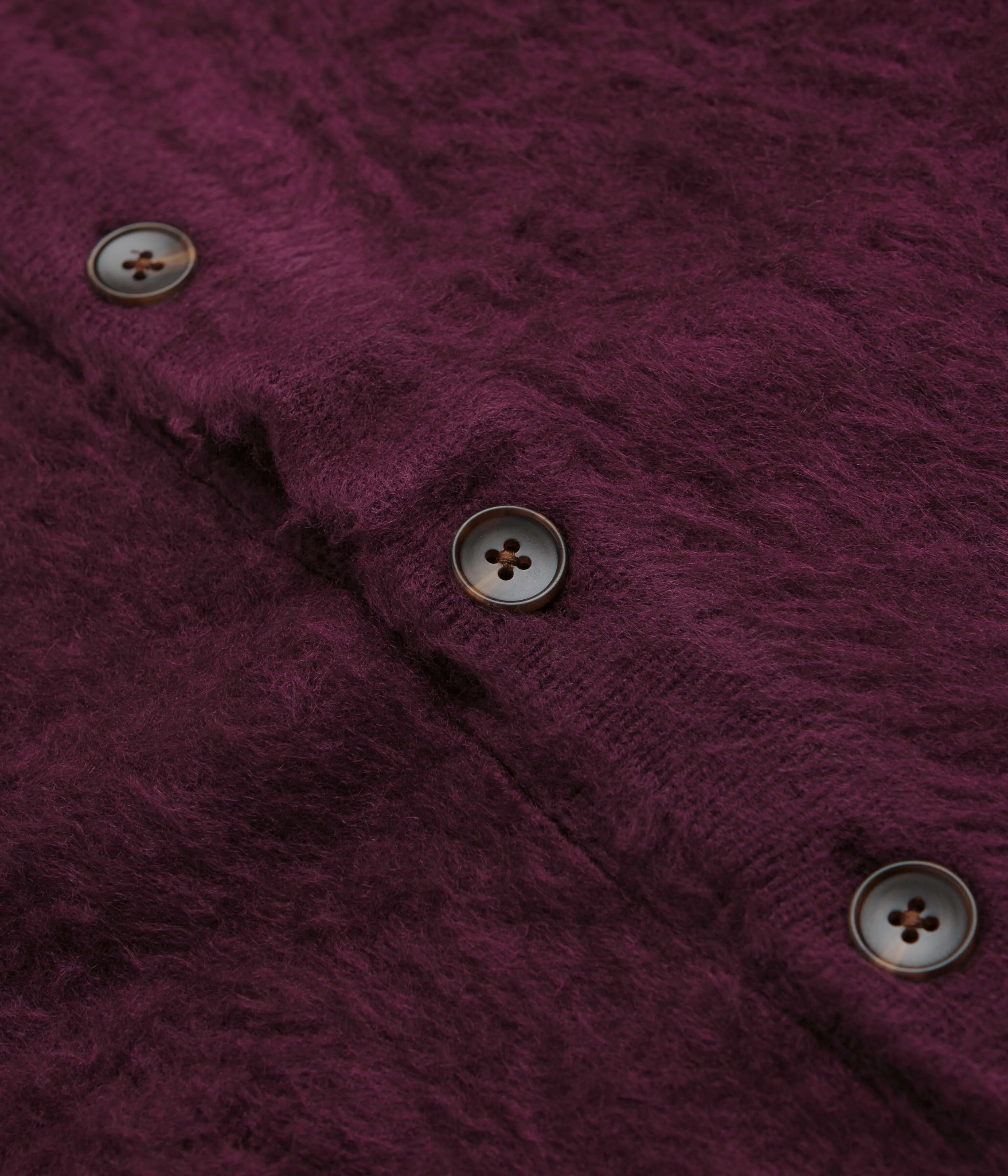 Butter Goods Mohair Button Up Knitted Shirt - Port Neutral Toned Stitching