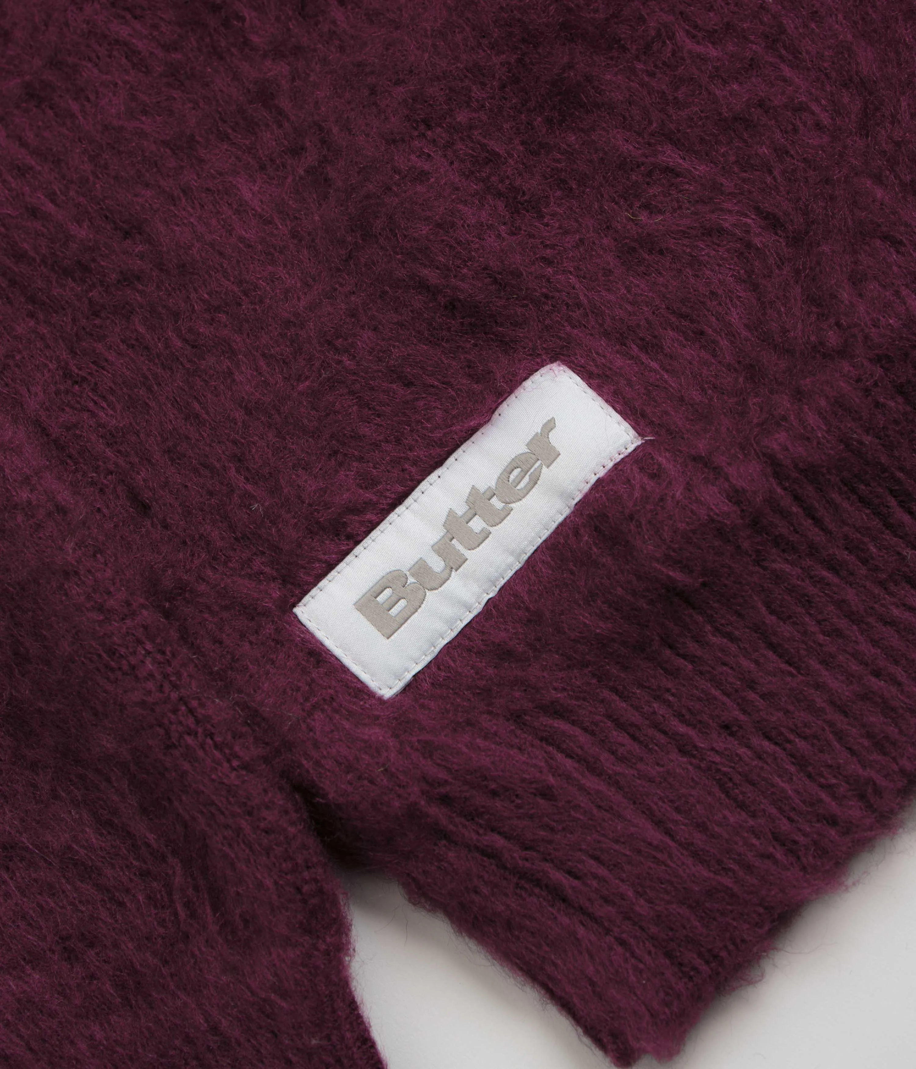 Trendy designs Practical Choice Butter Goods Mohair Button Up Knitted Shirt - Port