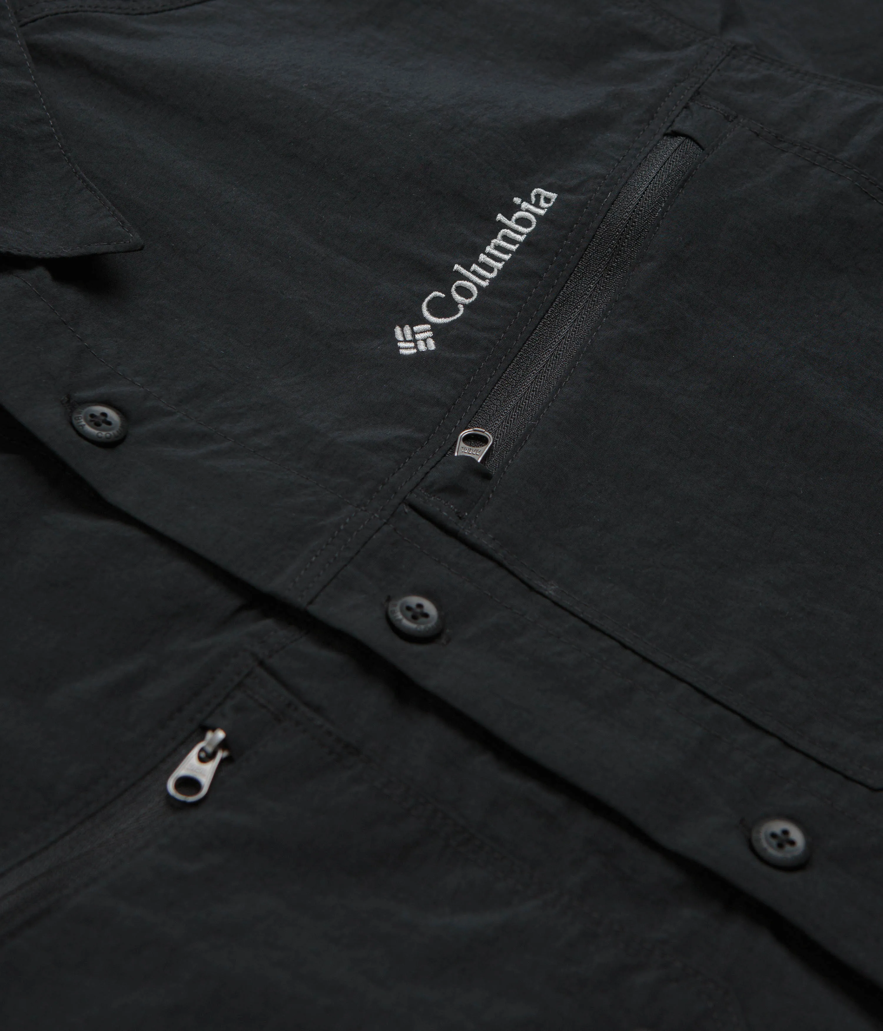 Bamboo Fiber Blend Active Wear Columbia Mountaindale Short Sleeve Shirt - Black