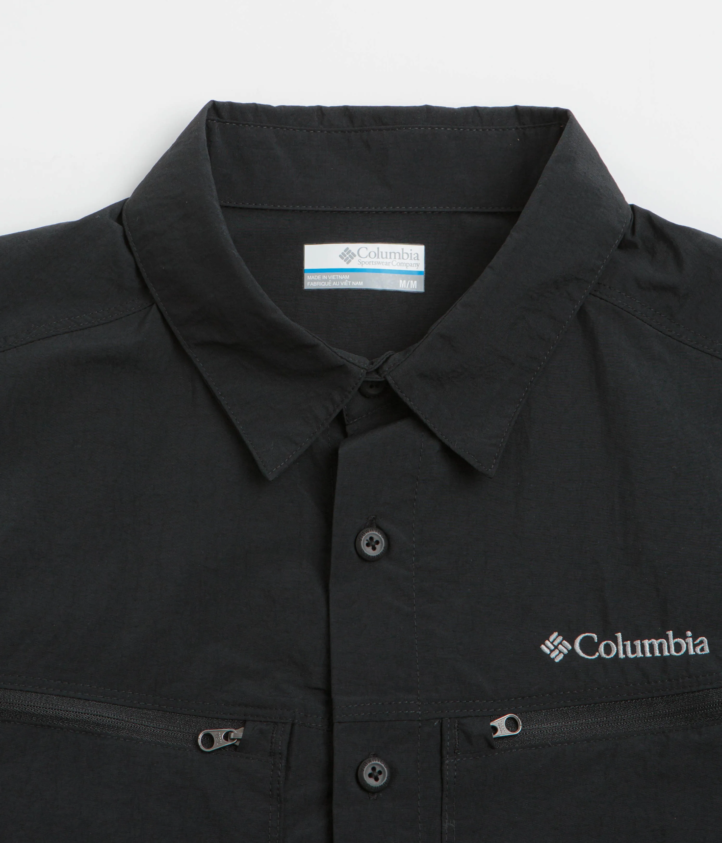 Wrinkle Resistant Finish Columbia Mountaindale Short Sleeve Shirt - Black