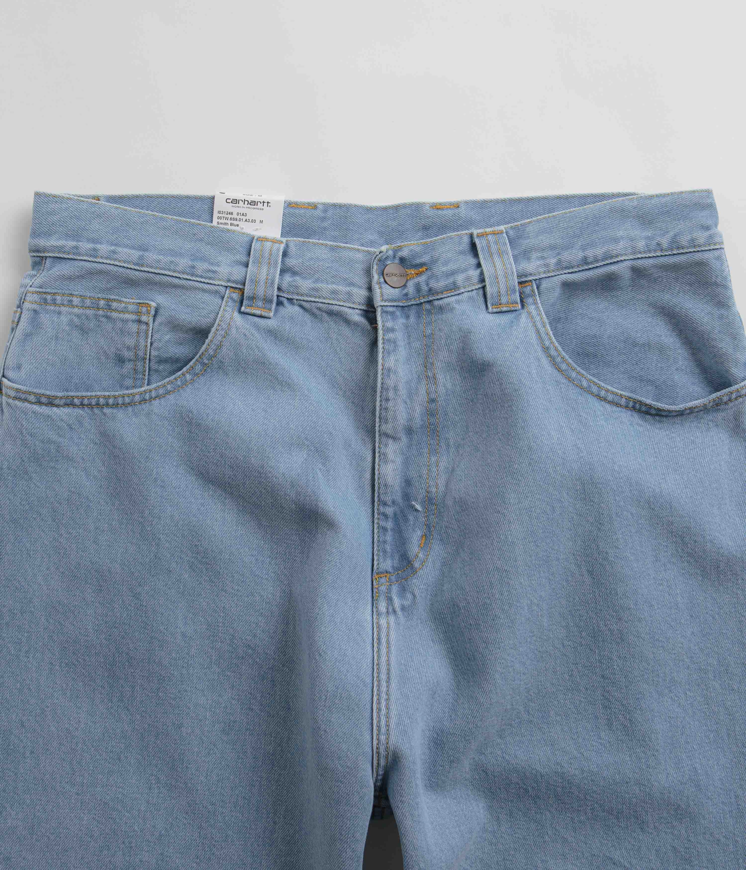 Carhartt Brandon Denim Pants - Blue Heavy Stone Bleach Heat Friendly