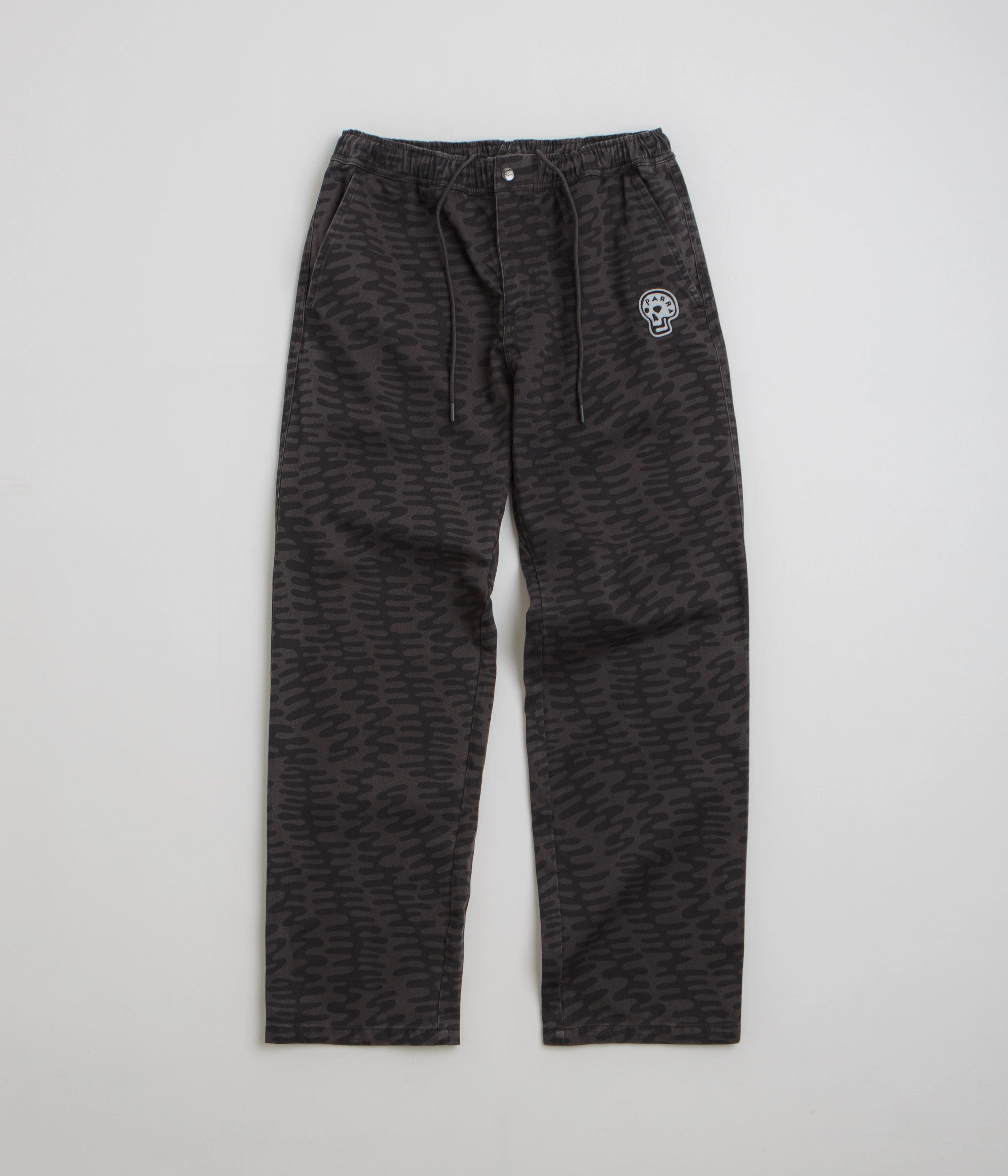 High-waisted fit by Parra Stitched Skull Pants - Washed Grey