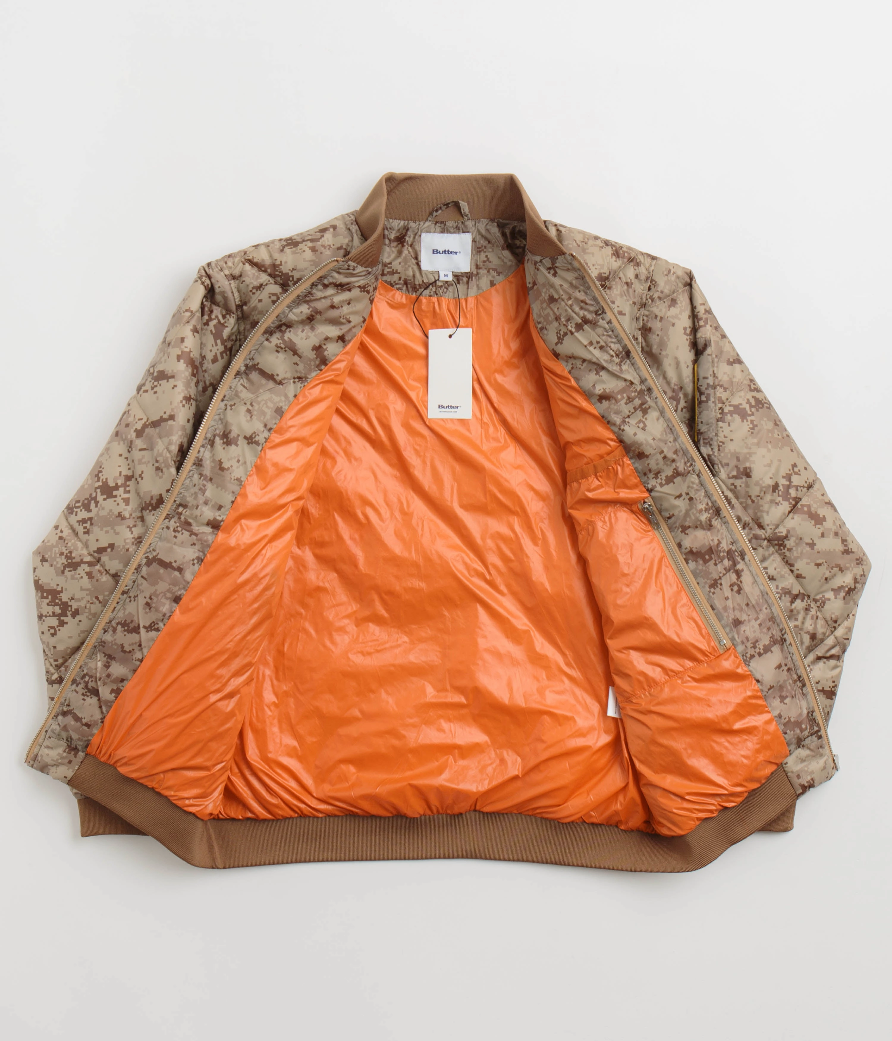 Neutral Style Compression Packability Butter Goods Temperature Bomber Jacket - Digital Camo