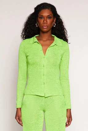 Daisy Button Front Long Sleeve Shirt Accessorize