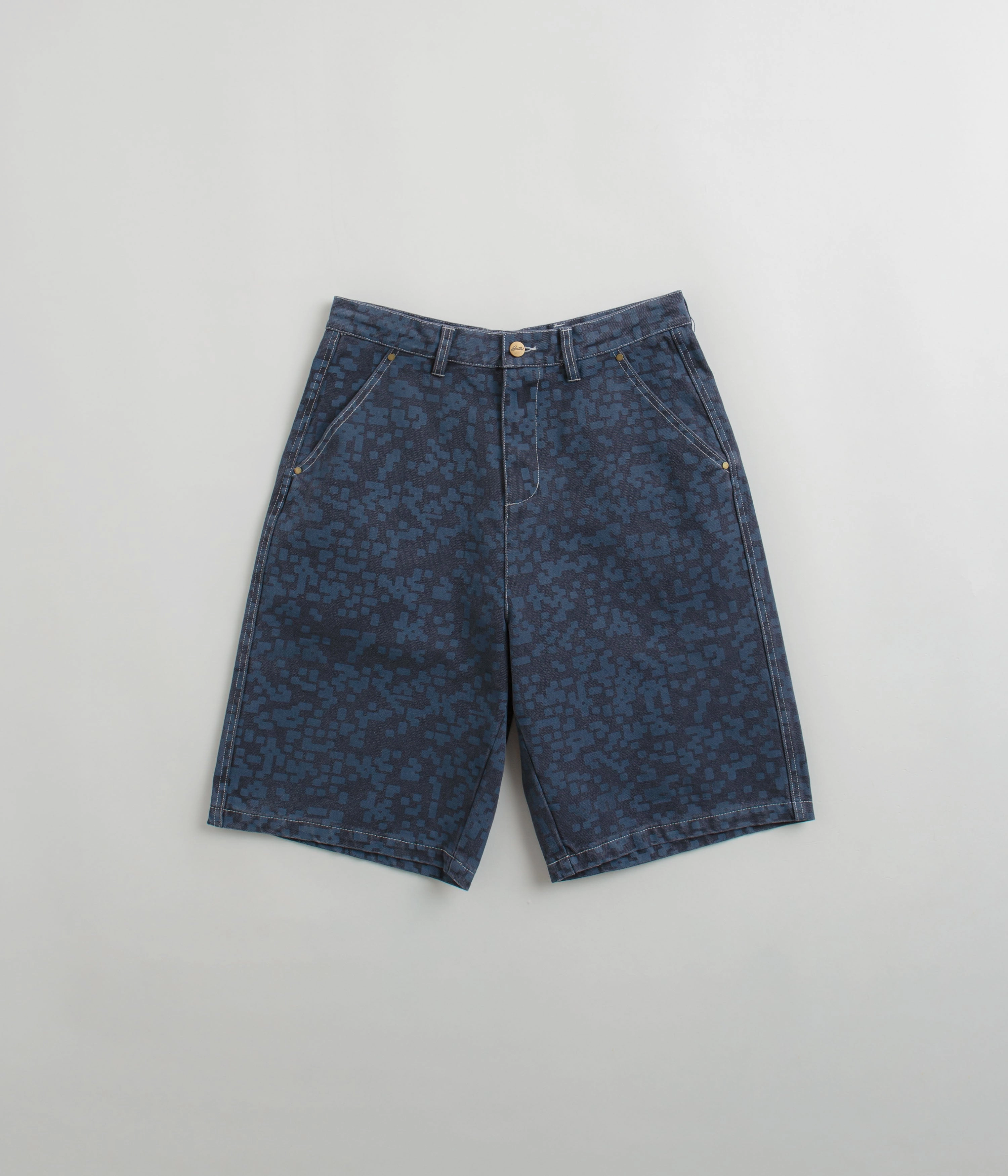 Easy Movement Fit UV Protection Fabric Butter Goods Work Shorts - Slate Blue