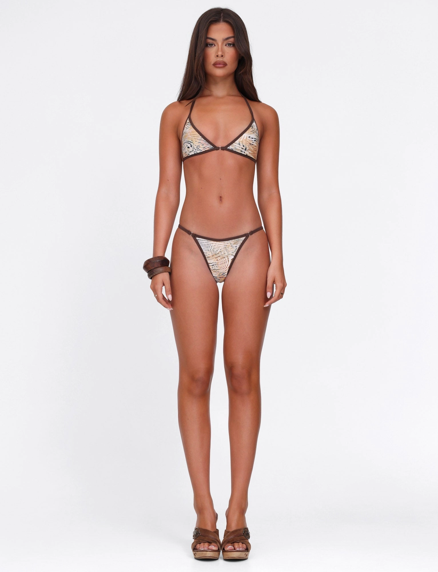 DIANA BIKINI BOTTOM - NEUTRAL : ANIMAL : ANIMAL MARBLE Holiday Collection Secure Fit Design