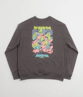 The North Face Expedition Celebration Oversized Crewneck Sweatshirt - Anthracite Grey Layered Wear