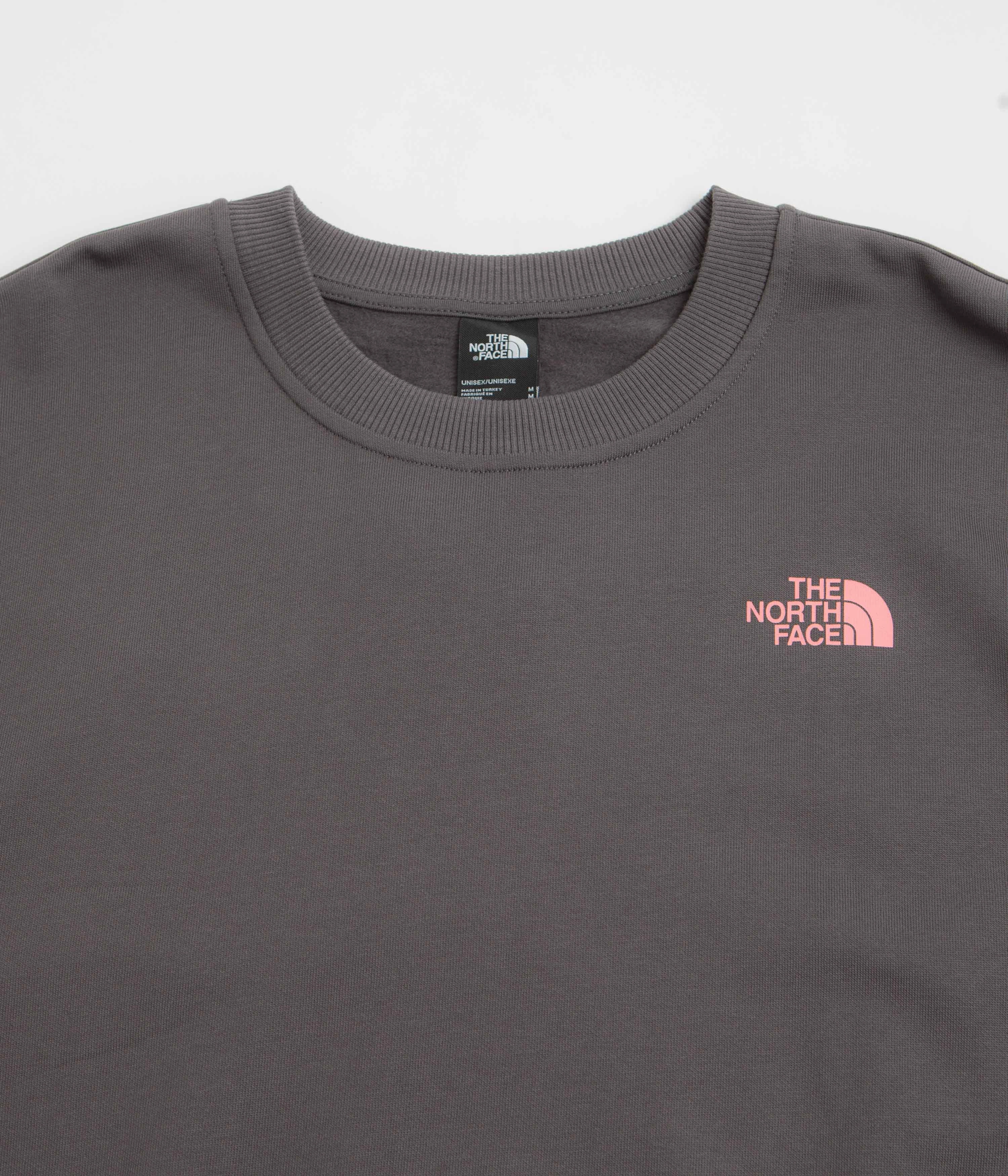 The North Face Expedition Celebration Oversized Crewneck Sweatshirt - Anthracite Grey Perfect for Layering Cold Day Outfit