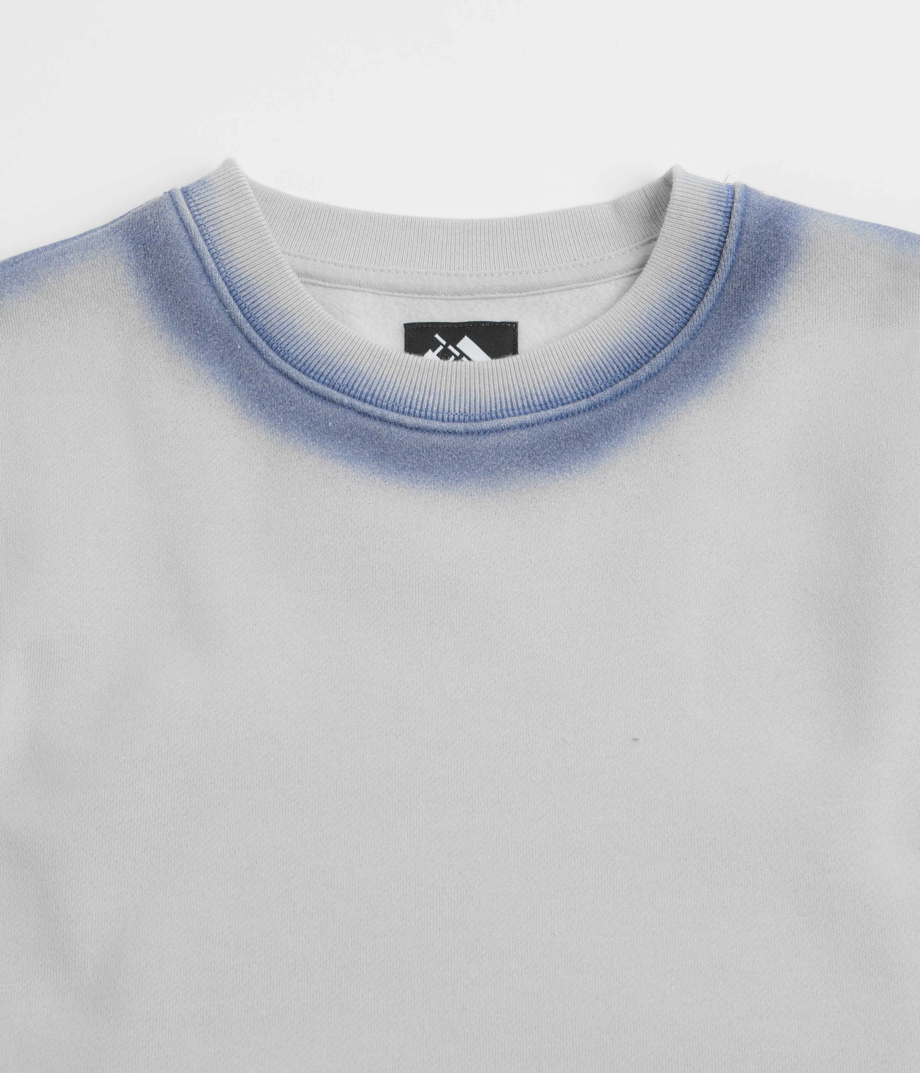 Breathable Open Weave Cold Season Wear The Trilogy Tapes Overdyed Crewneck Sweatshirt - Grey / Blue