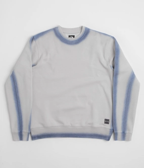 The Trilogy Tapes Overdyed Crewneck Sweatshirt - Grey / Blue Cold Comfort Fine Gauge