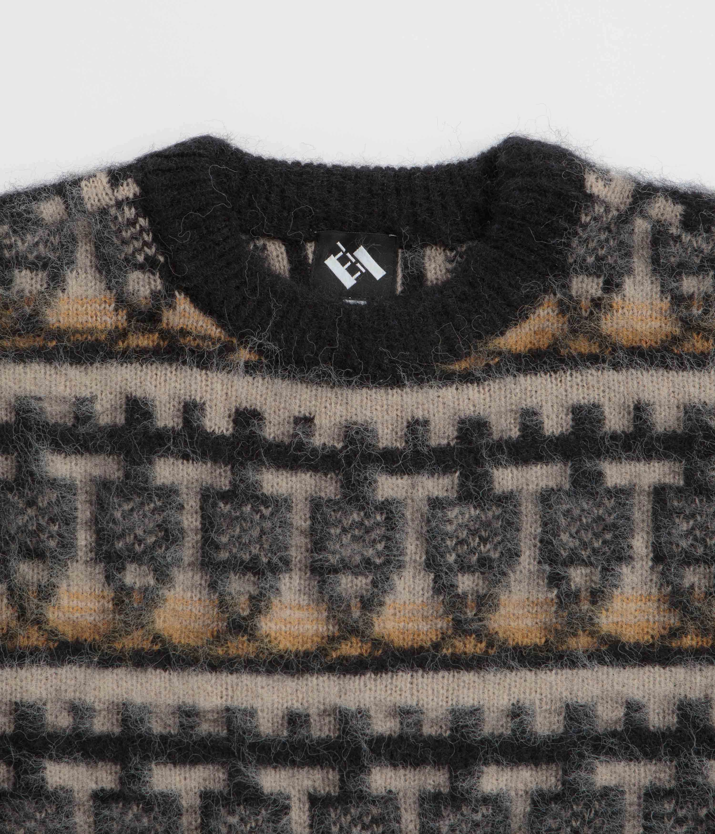 The Trilogy Tapes Repeat Knitted Sweatshirt - Multi Micro Gauge Knitting Effortless Fashion