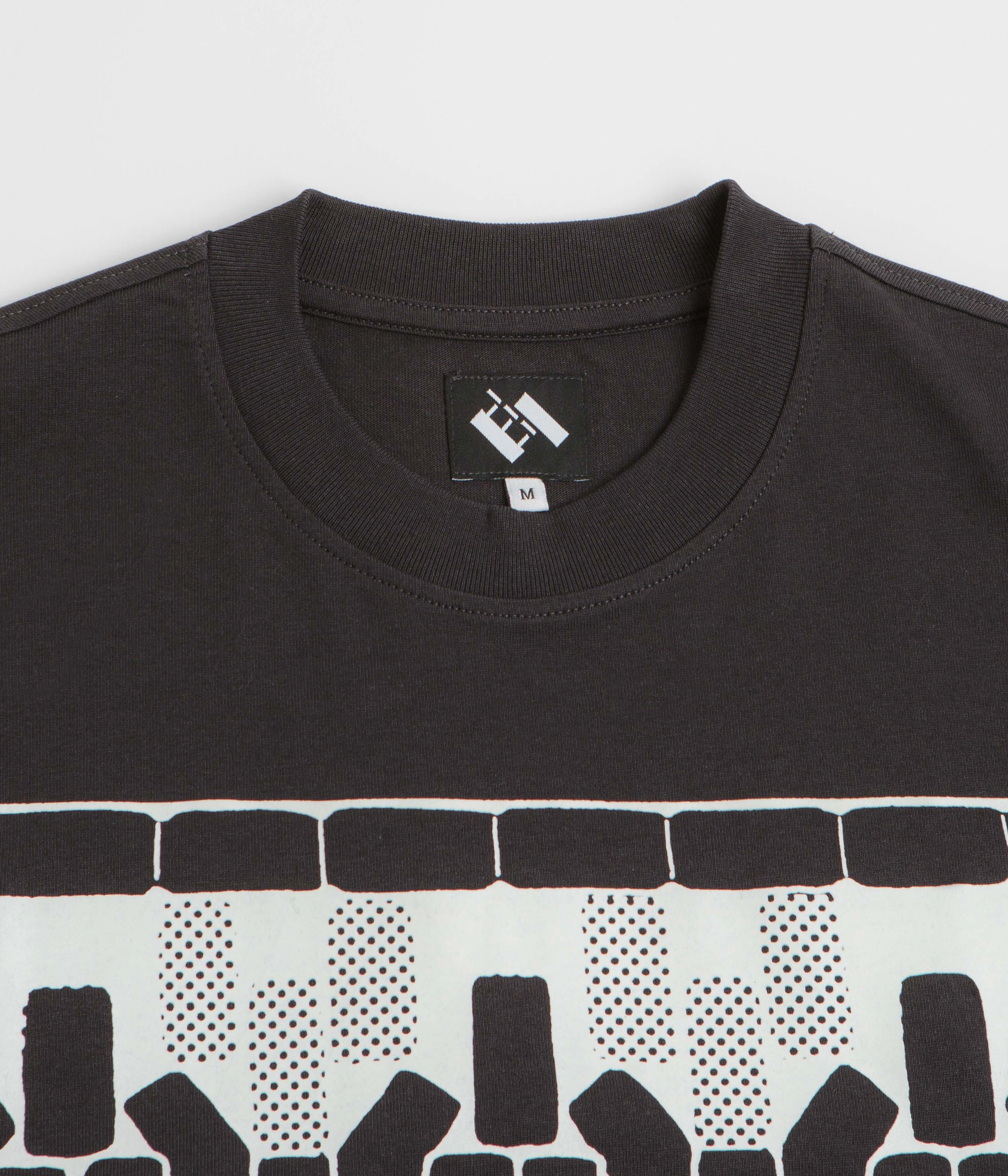 The Trilogy Tapes Tetris Teeth T-Shirt - Black / Glow In The Dark Sporty Vibe Fun Prints