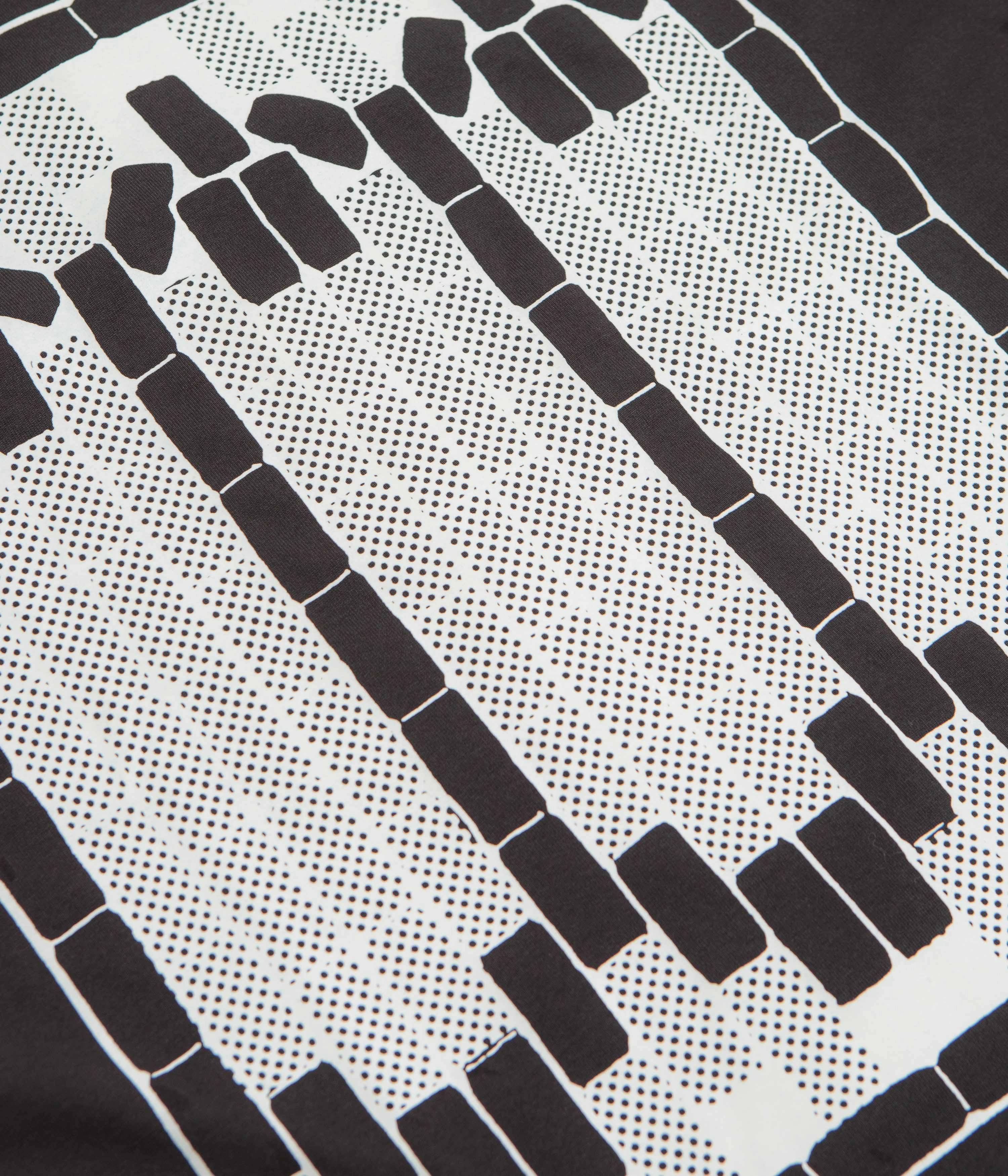 The Trilogy Tapes Tetris Teeth T-Shirt - Black / Glow In The Dark Subtle Embroidery