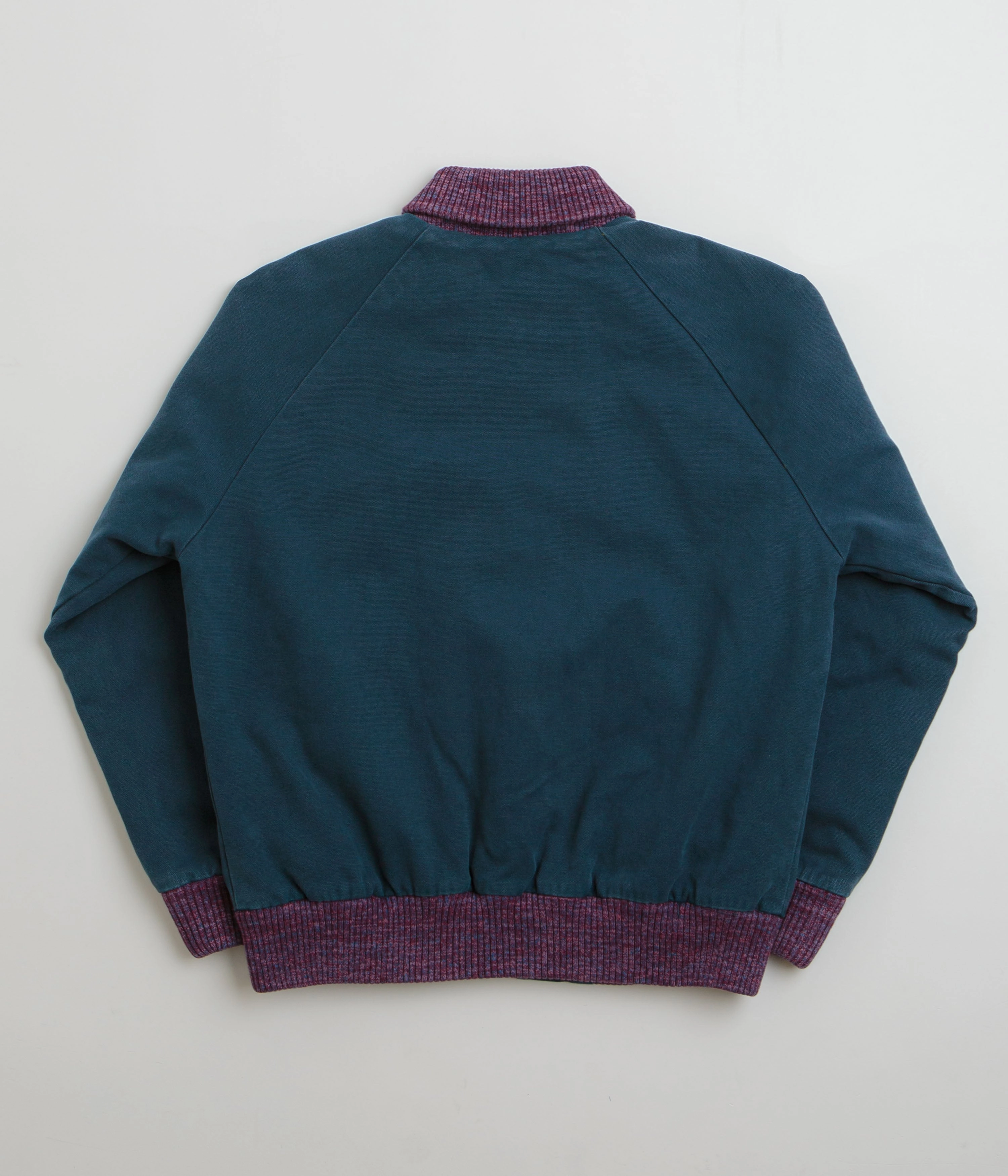 Rainy Day Option TapedZippers by Parra Skull Stalker Varsity Jacket - Washed Blue