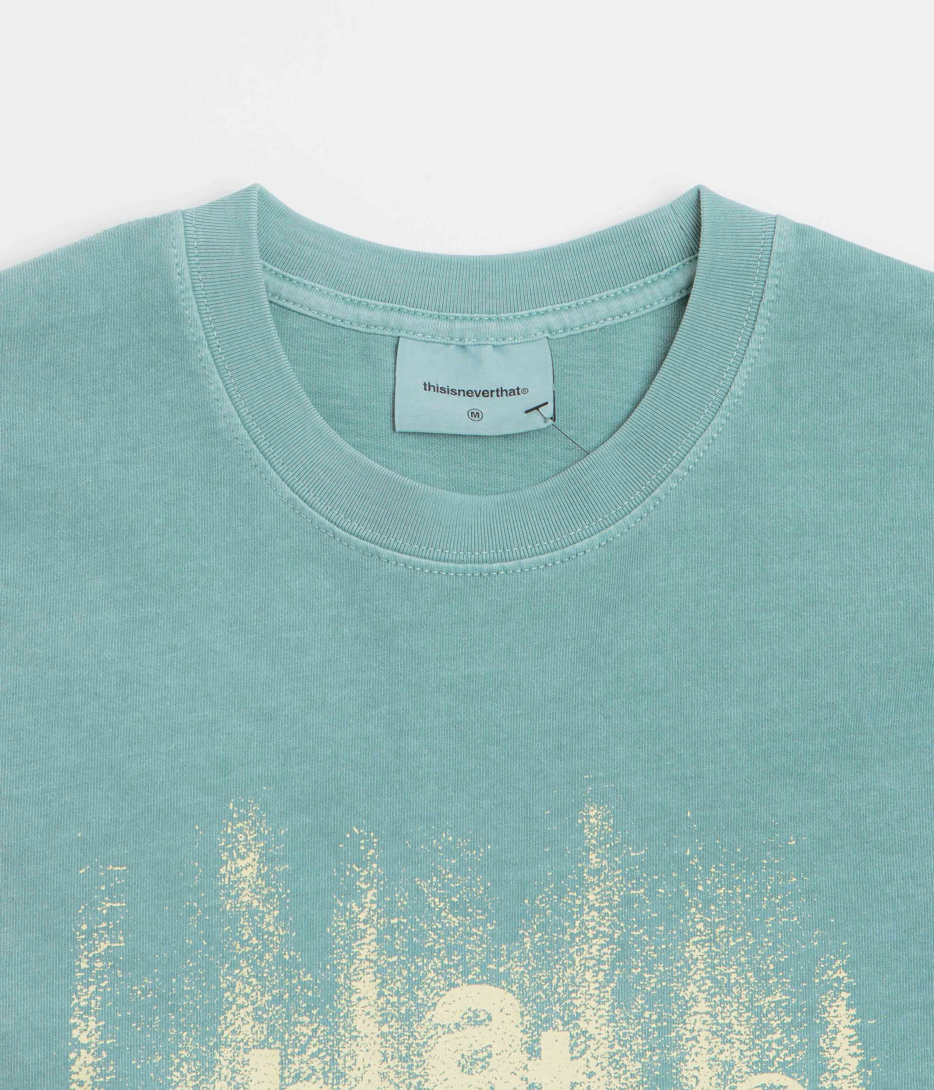 thisisneverthat Brushed Paint T-Shirt - Emerald Organic Cotton Construction