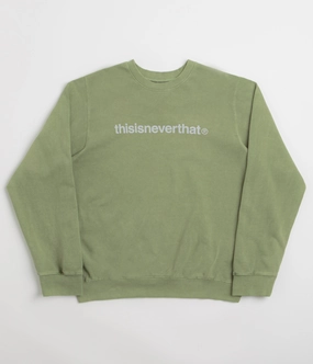 thisisneverthat T-Logo LT Crewneck Sweatshirt - Moss Simple Cozy Chilly Season
