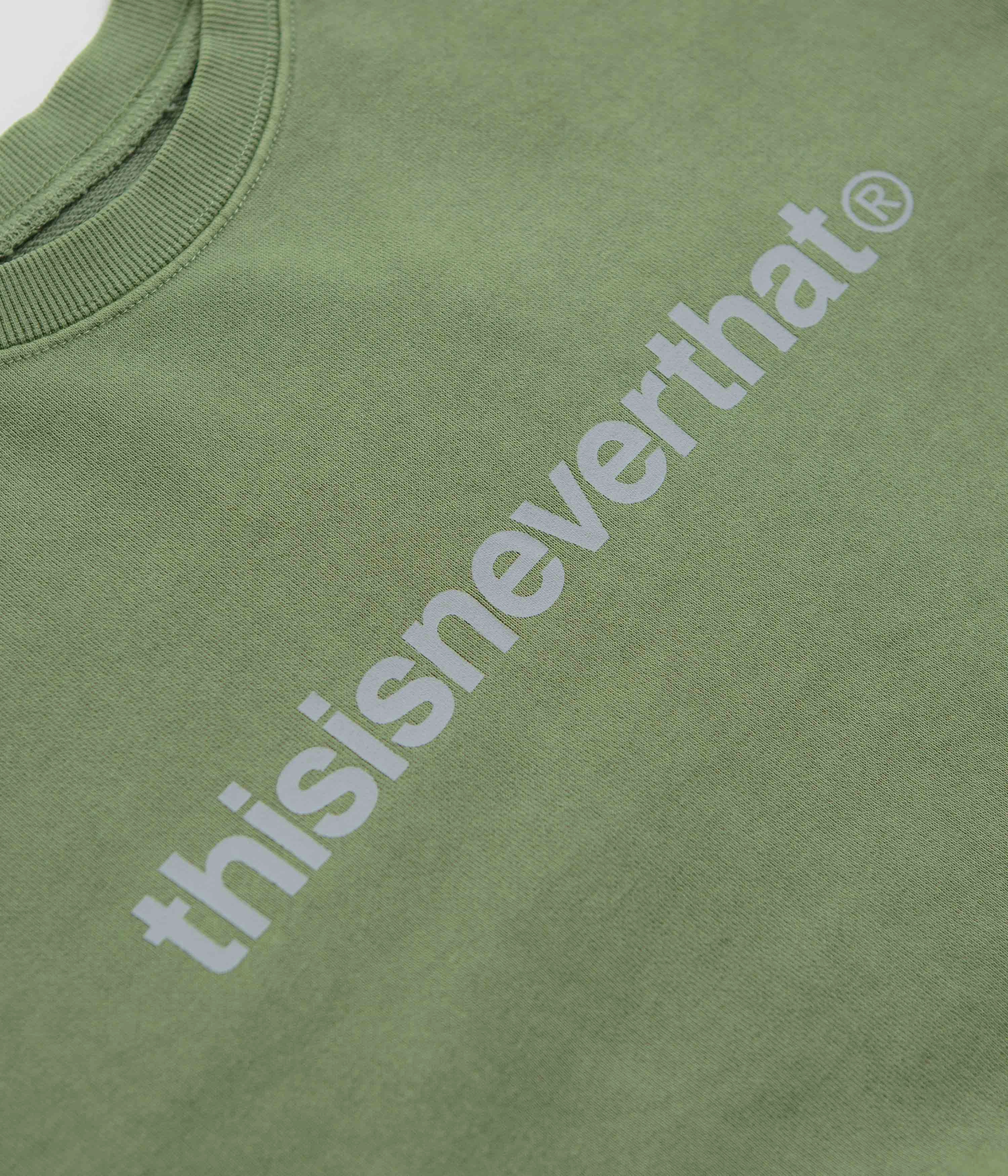 Soft Layers thisisneverthat T-Logo LT Crewneck Sweatshirt - Moss