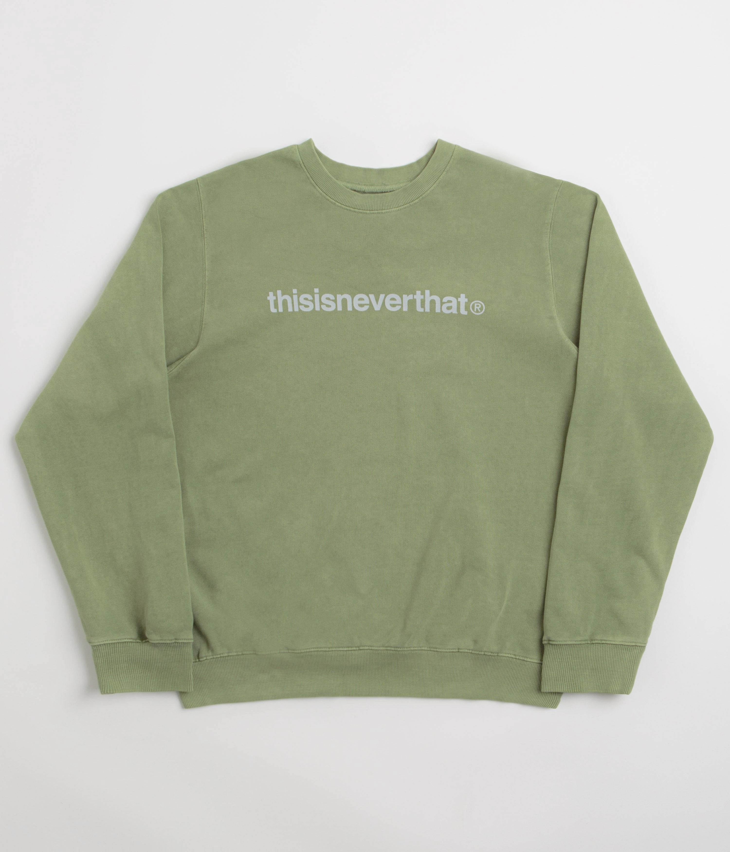 thisisneverthat T-Logo LT Crewneck Sweatshirt - Moss Simple Cozy Chilly Season