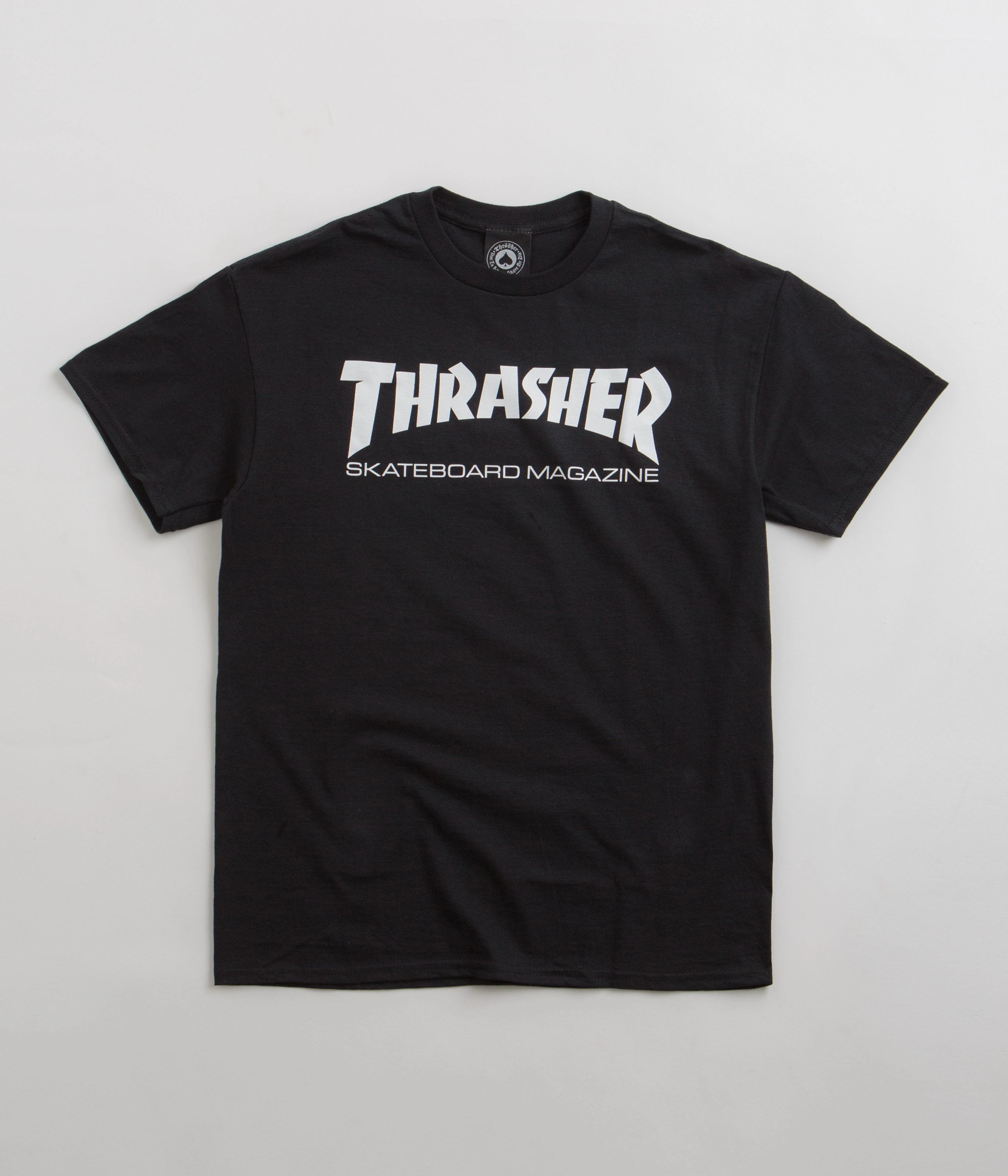 Thrasher Skate Mag T-Shirt - Black Summer Comfort Fit For Movement