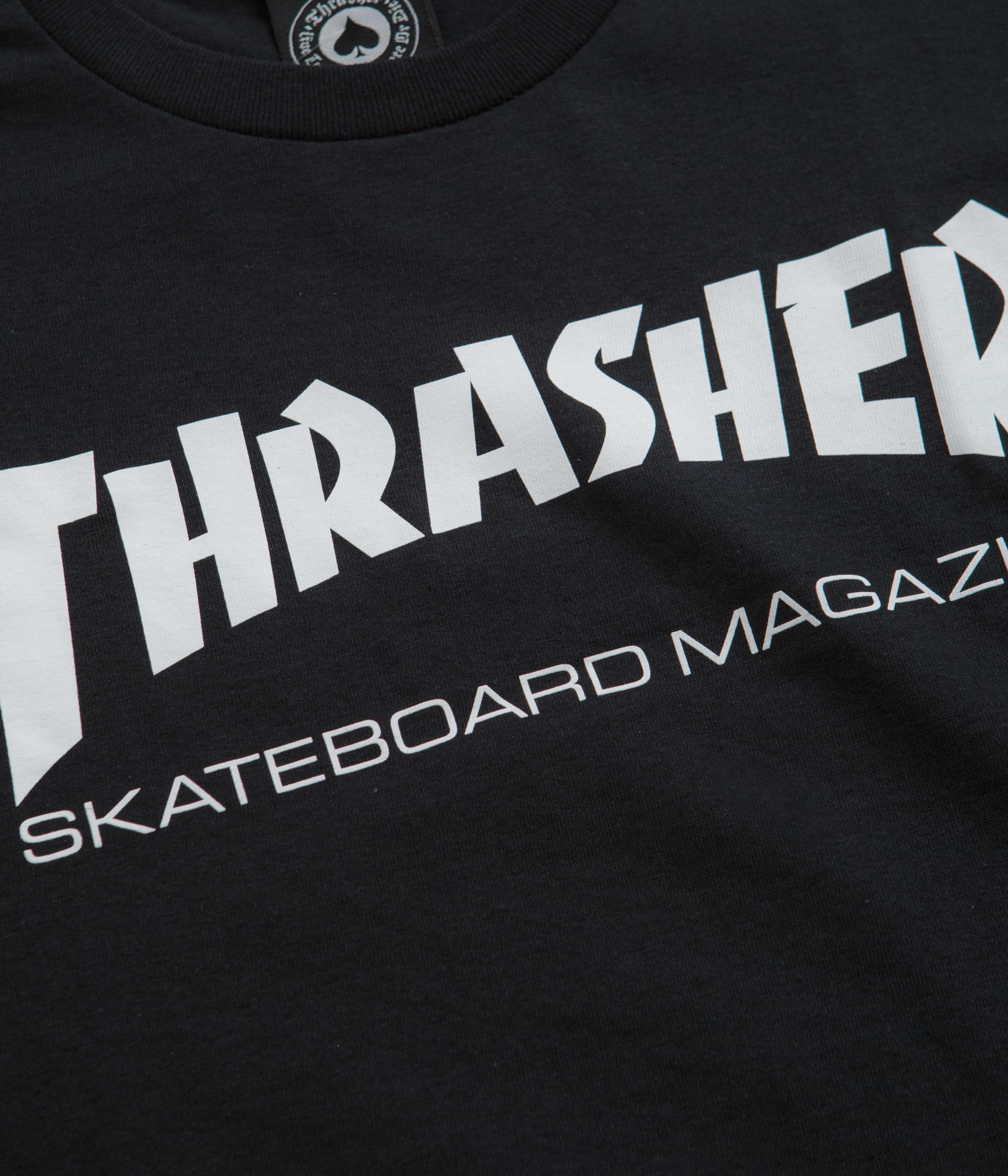 Circular Knit Construction Comfy Look Wear Thrasher Skate Mag T-Shirt - Black
