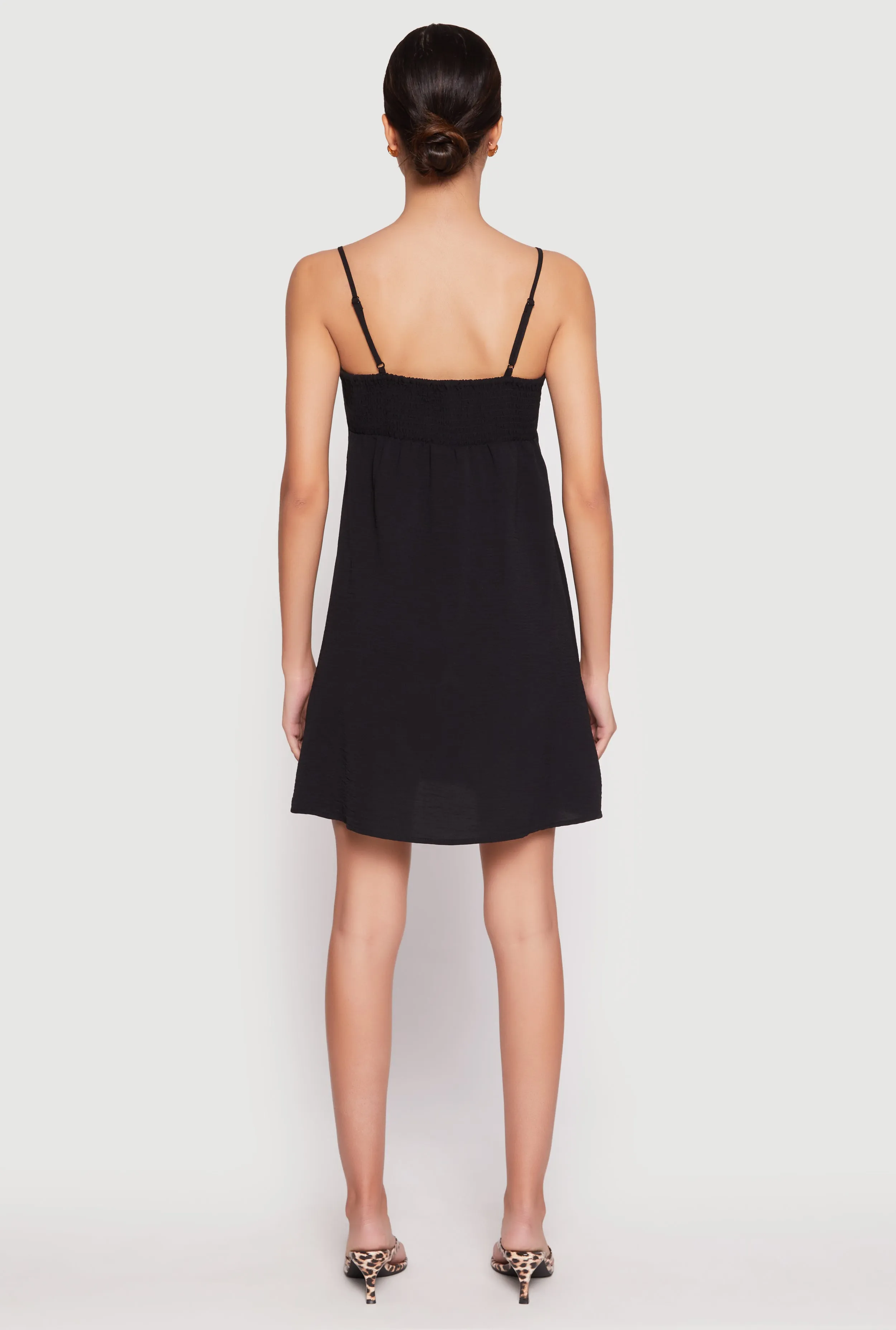Perfect Mood Tie Front Keyhole Cami Dress