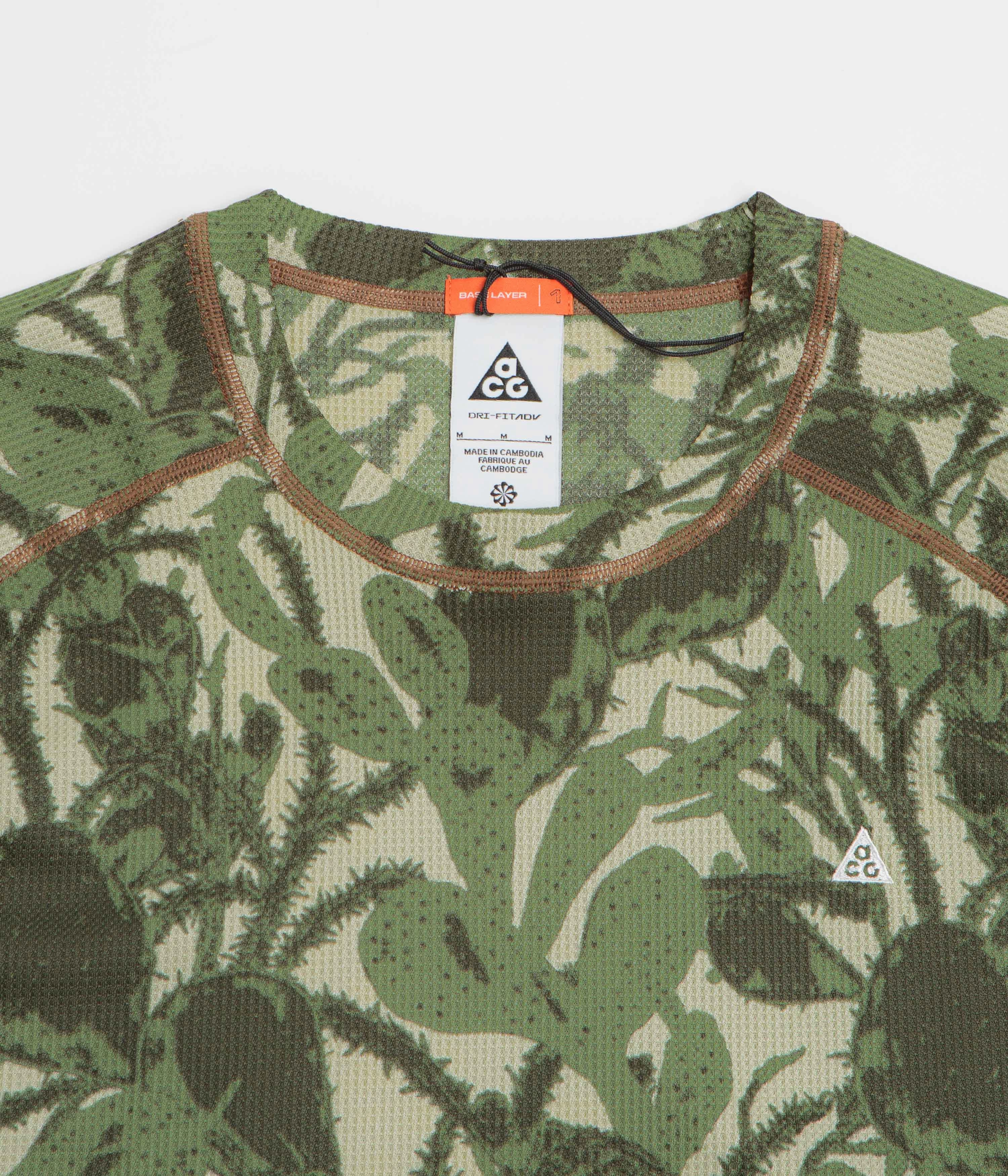 Nike ACG AOP Chinati T-Shirt  - Light Khaki / Cargo Khaki / Summit White Daily Comfort Style Skinny Fit