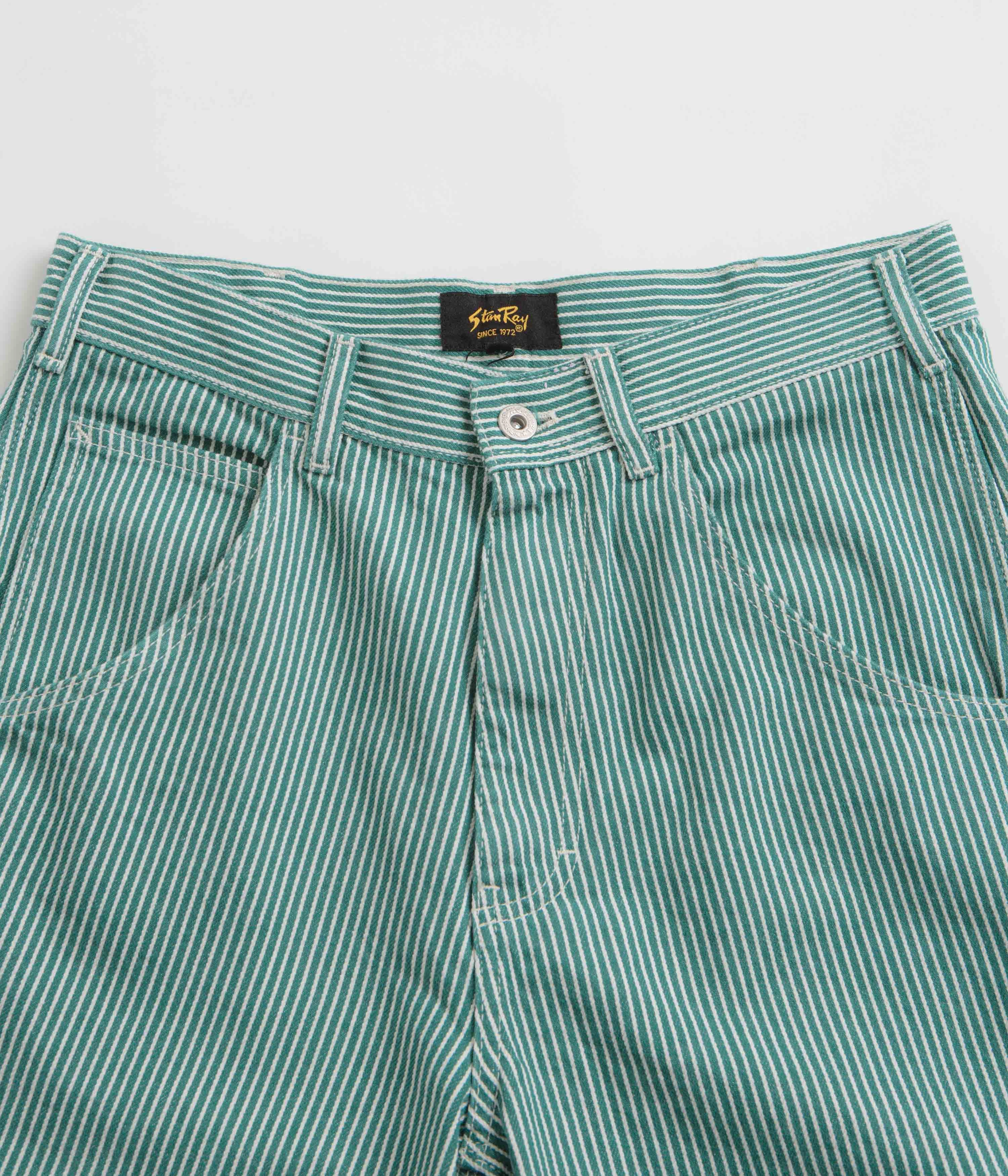 Stan Ray Big Job Shorts - Agave Stone Hickory Body Movement striped shorts