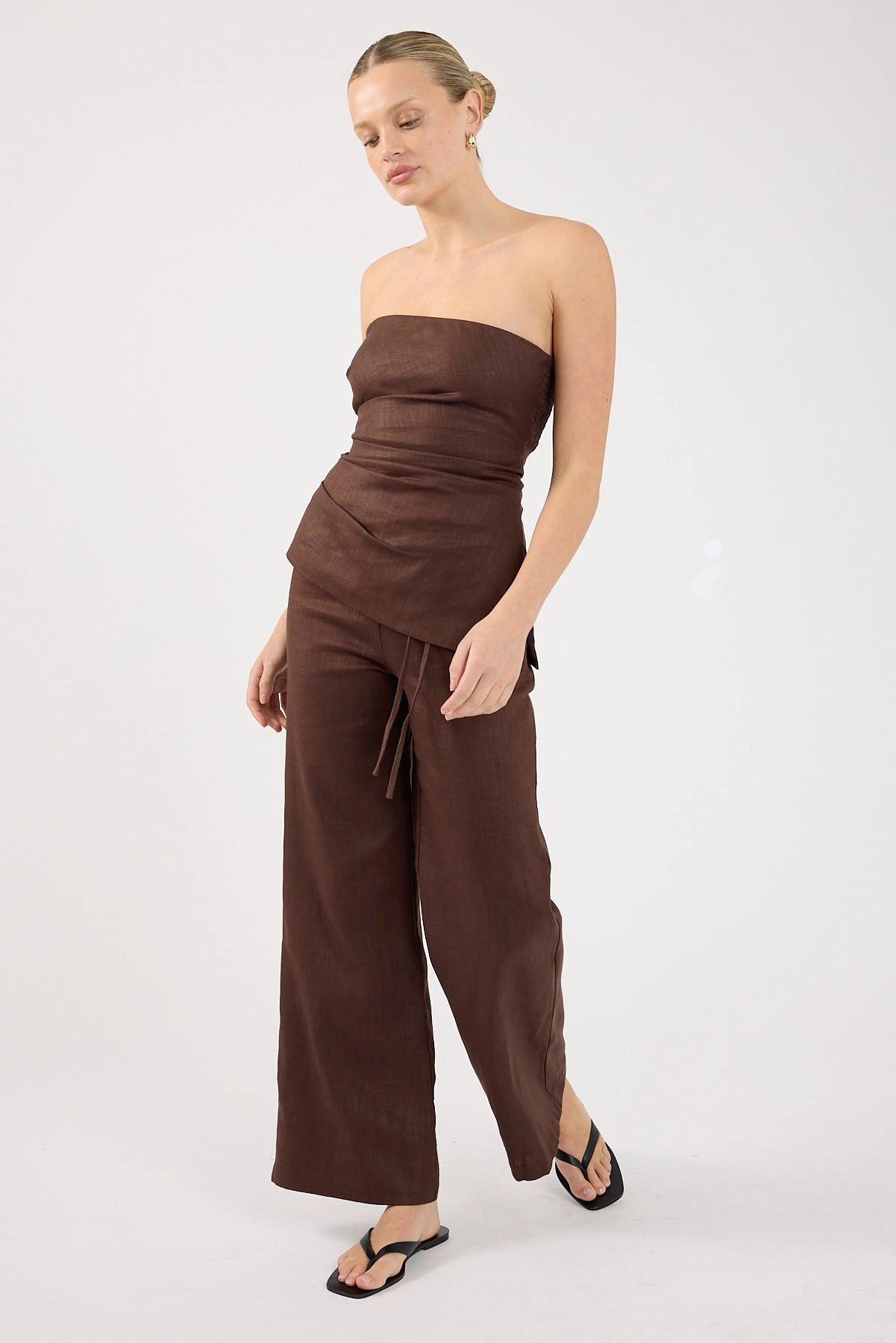 LowProfileWaistband Minimal Style Perfect Stranger Marlo Mid Rise Menorca Pant Brown