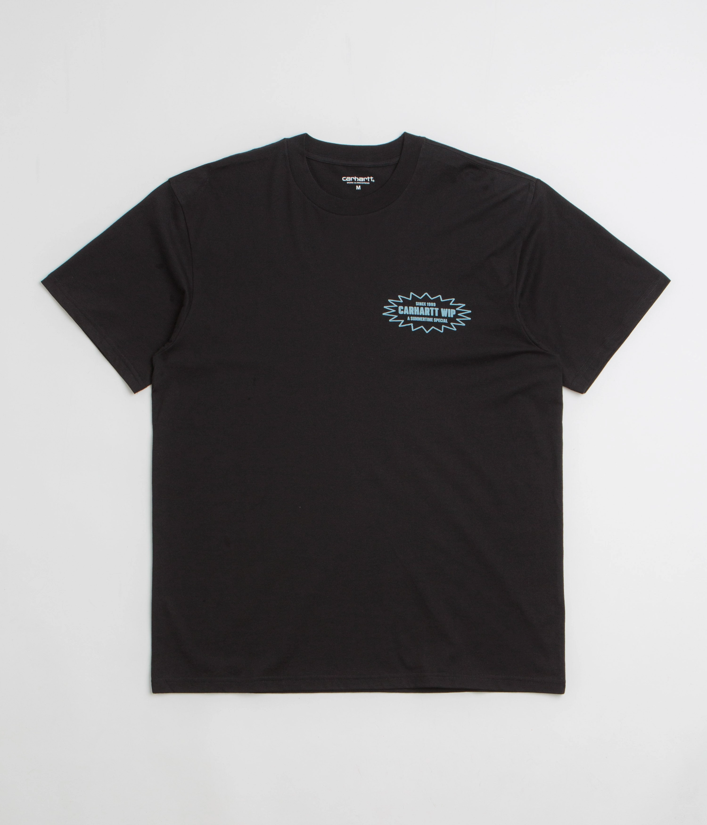 Carhartt Catalogue T-Shirt - Black / Bluebird Collared