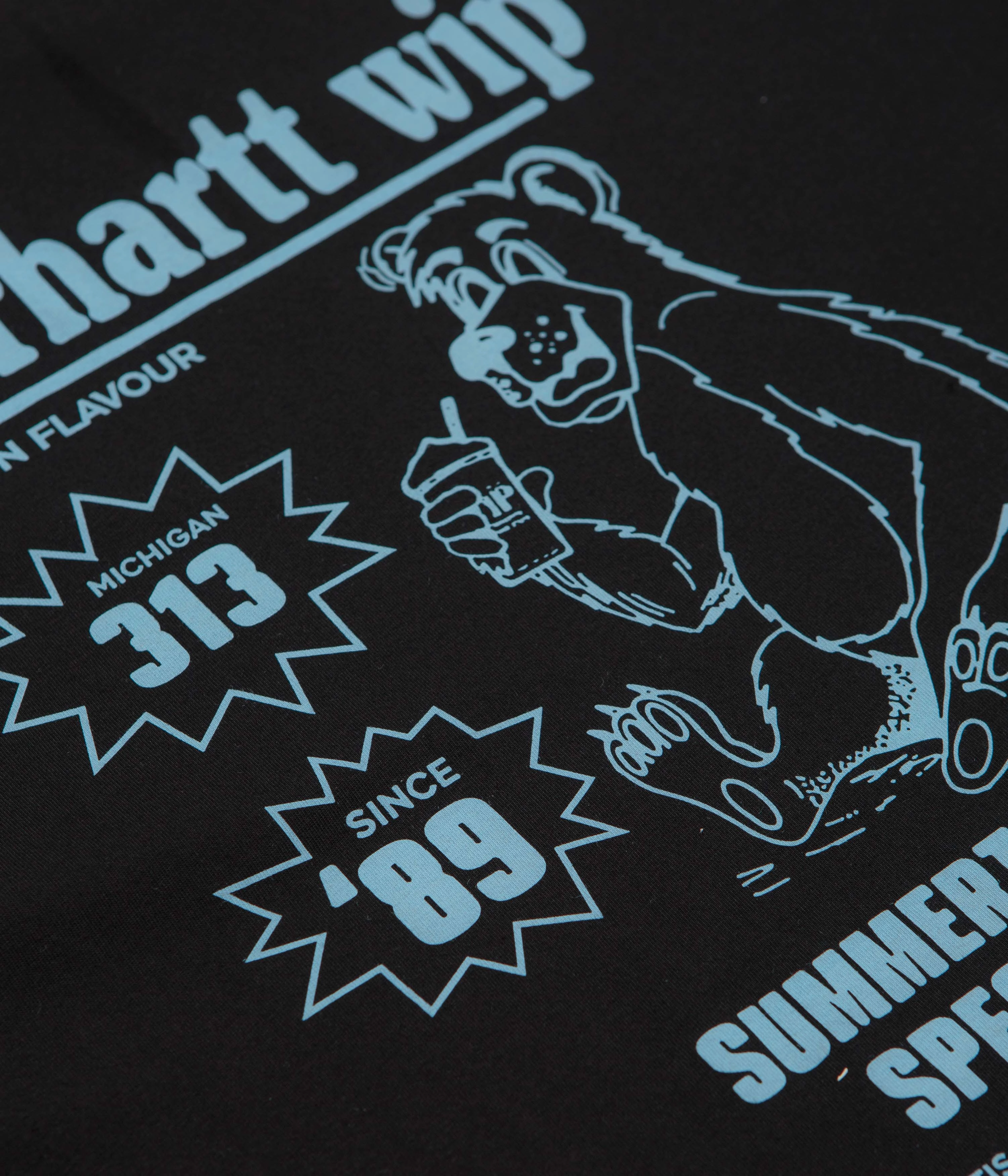 Carhartt Catalogue T-Shirt - Black / Bluebird Quality Fabric Light and Comfortable