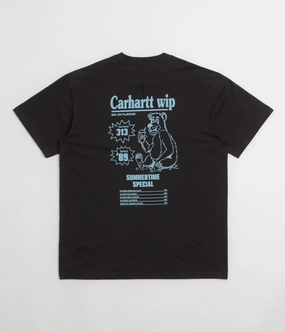 Carhartt Catalogue T-Shirt - Black / Bluebird Cozy Design RelaxedFit