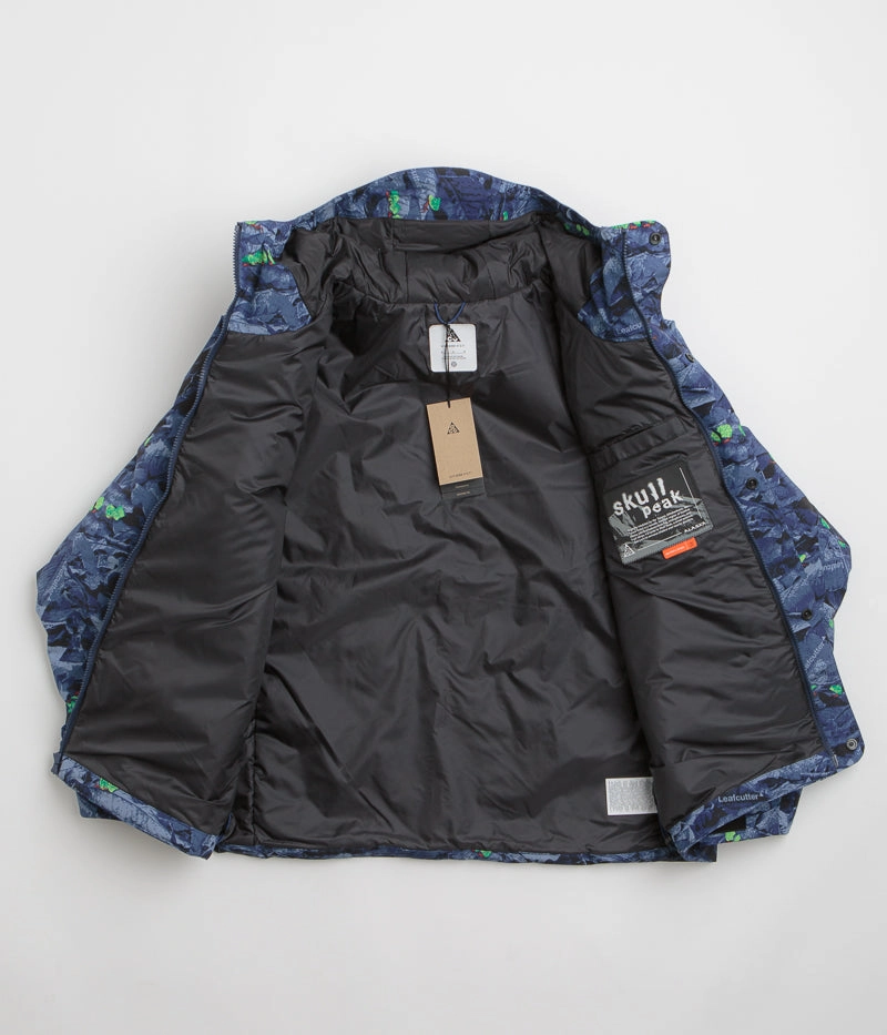 Foldable Shoulder Straps MoistureWickingLining Nike ACG Skull Peak Full Zip Jacket - Midnight Navy / Black / Black / Summit White