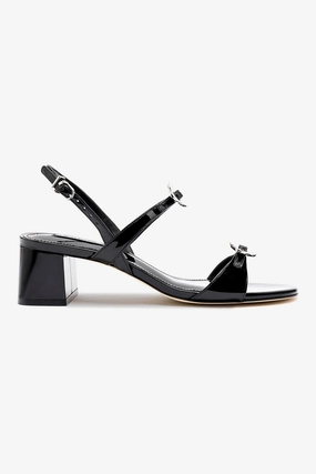 Trendy And Comfortable Shore Style Tinx Block In Black Patent Leather