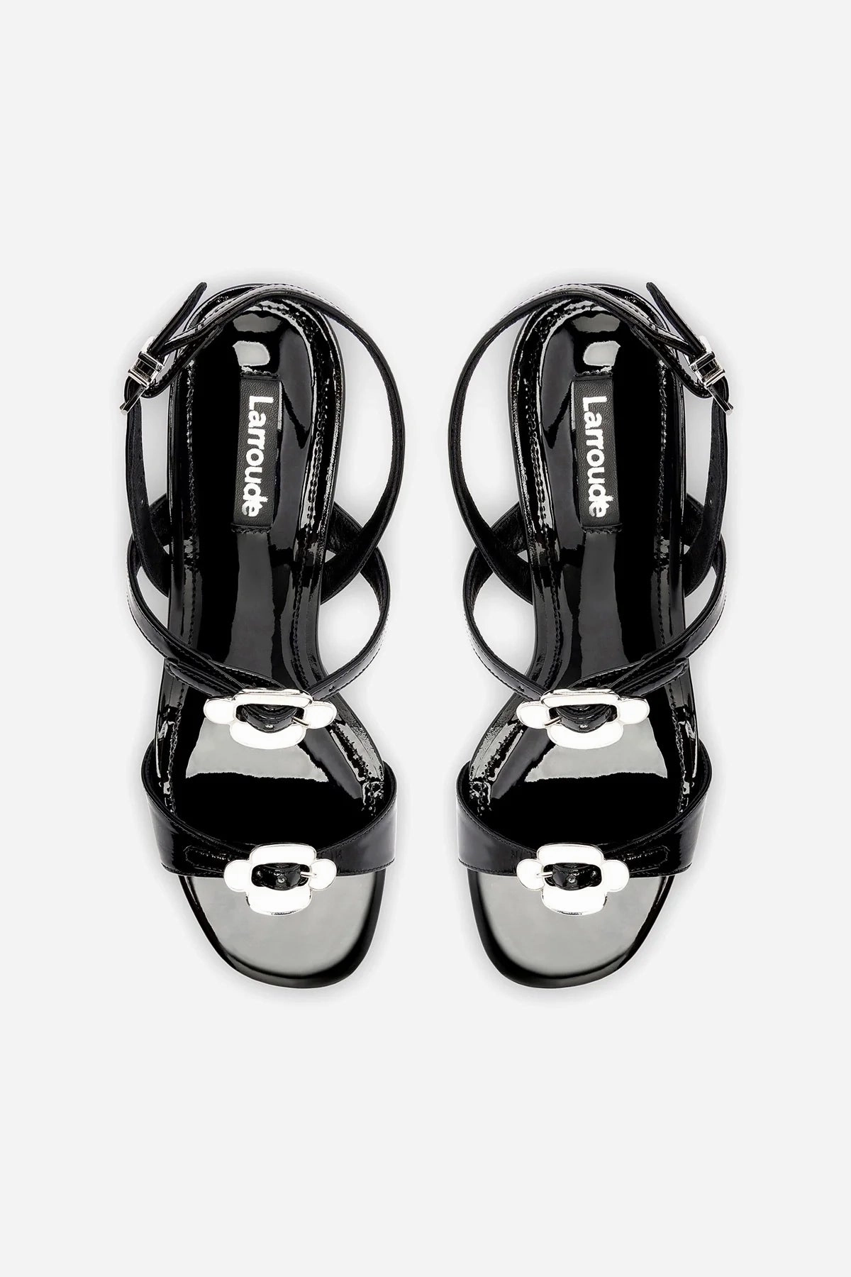 Tinx Block In Black Patent Leather Sandal Cleaning