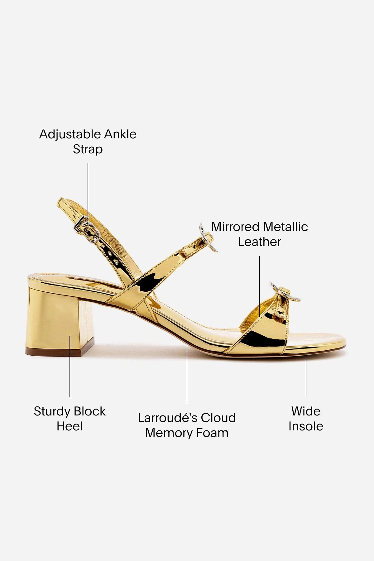 Tinx Block In Gold Specchio Casual Footwear for Every Day