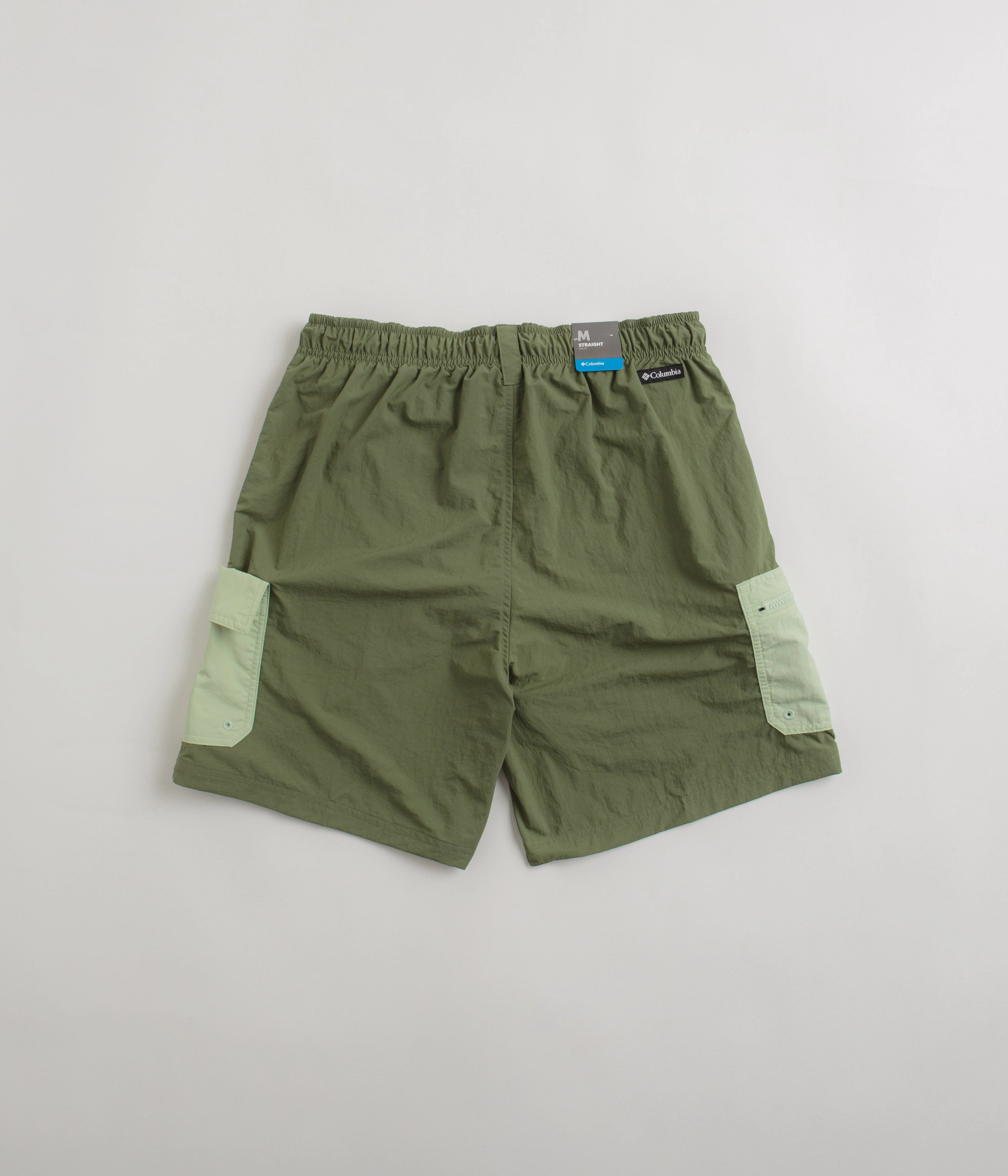 Soft Inner Lining Smart Look Columbia Summerdry Brief 7" Shorts - Canteen / Sage Leaf