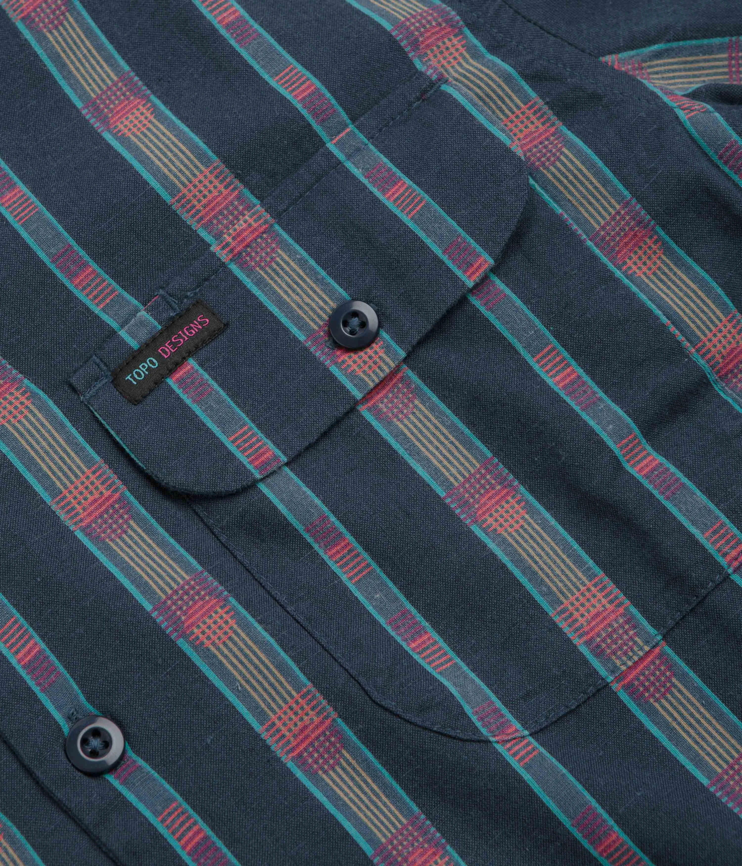 Topo Designs Daytripper Short Sleeve Shirt - Sunset Stripe Midnight Timeless Piece