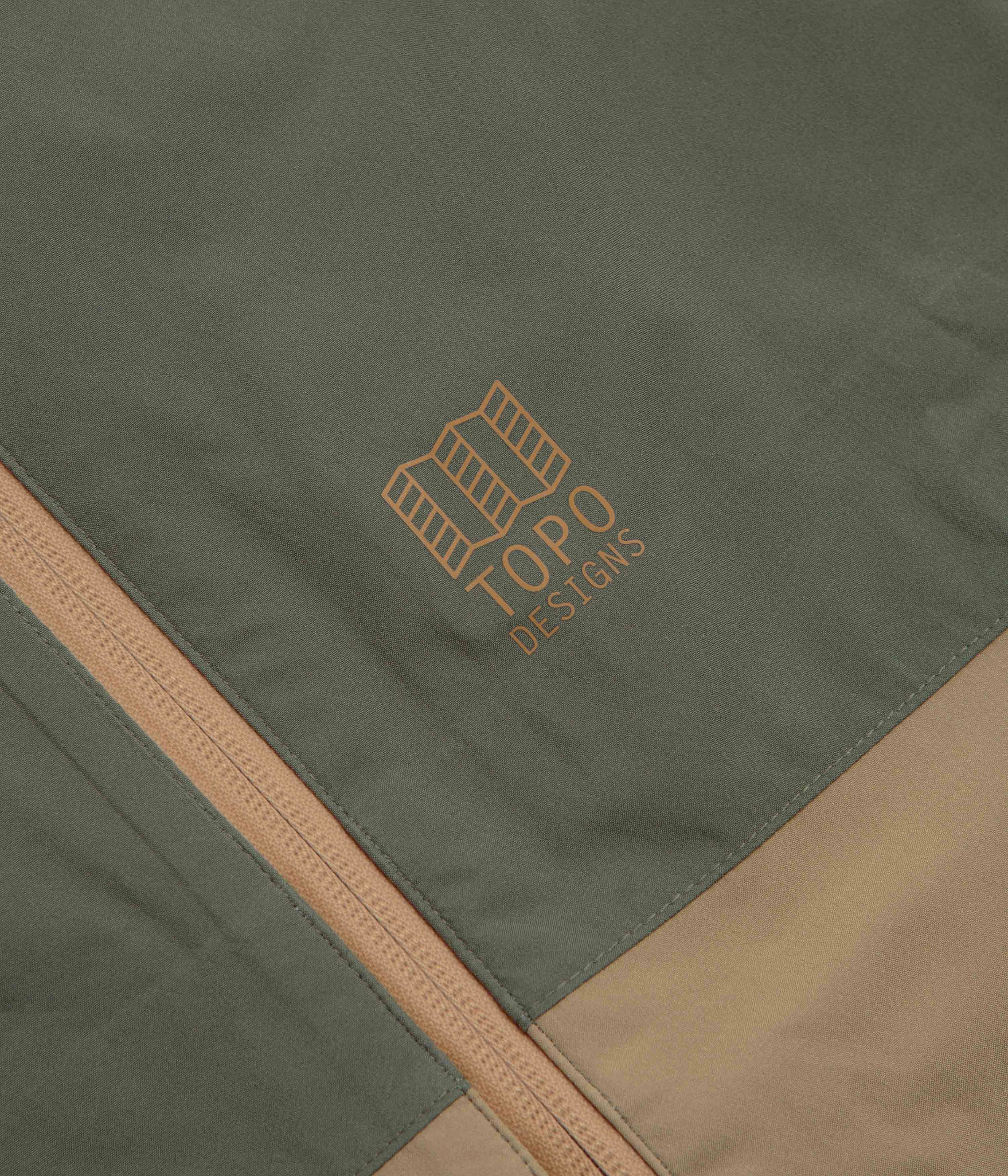 RubberizedTrim Compression Fold Design Topo Designs Global Jacket - Beetle / Elmwood