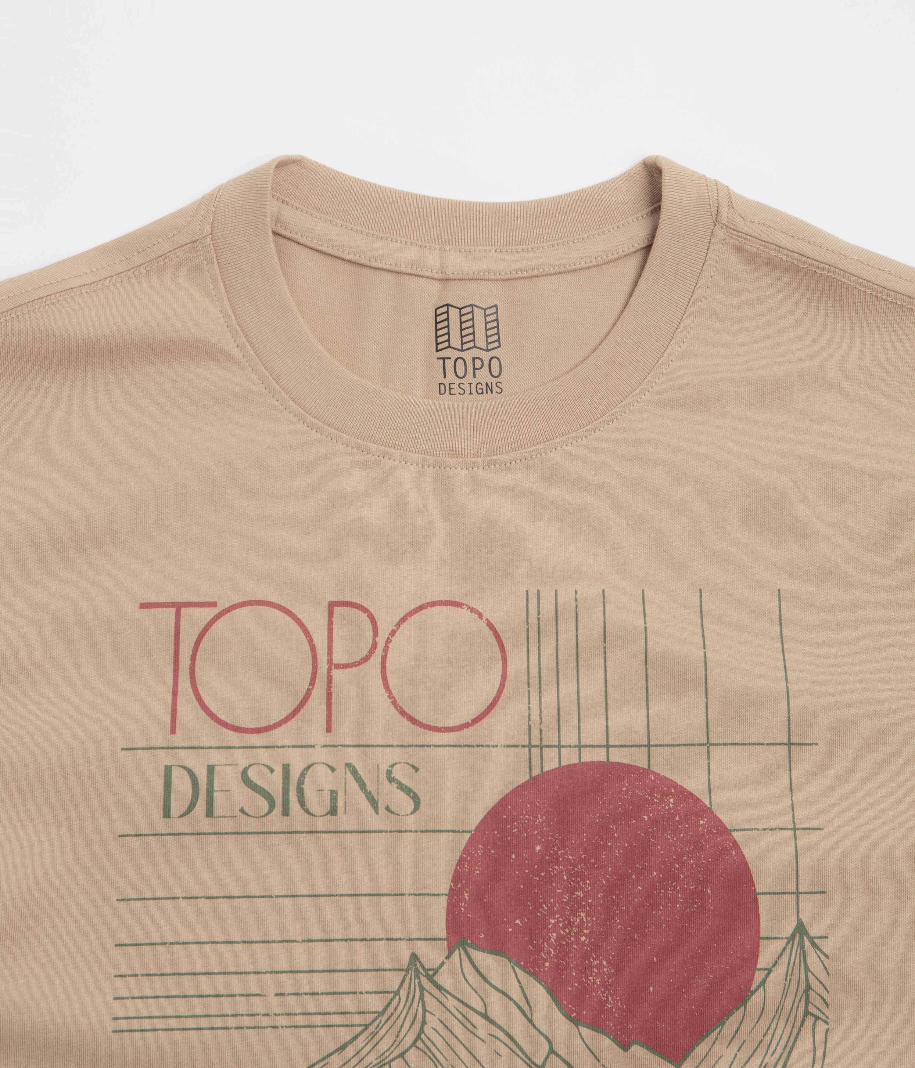 Casual Statement Chic Style Trend Topo Designs Horizon T-Shirt - Sahara