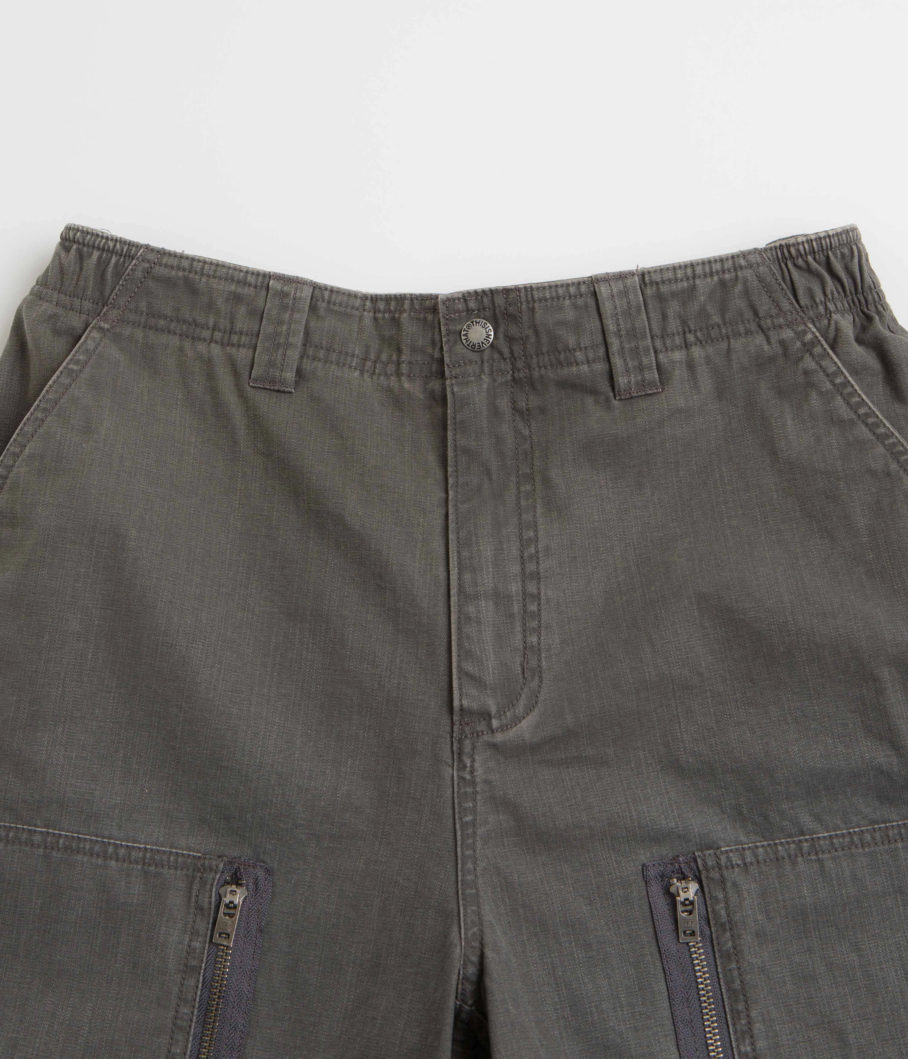 thisisneverthat Flight Cargo Shorts - Grey Easy Care Material