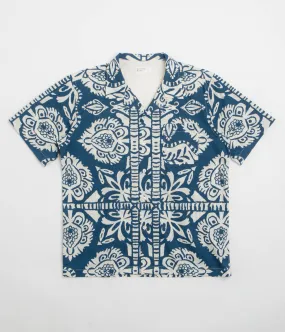 Durable Material Universal Works Road Shirt - Navy / Island Print