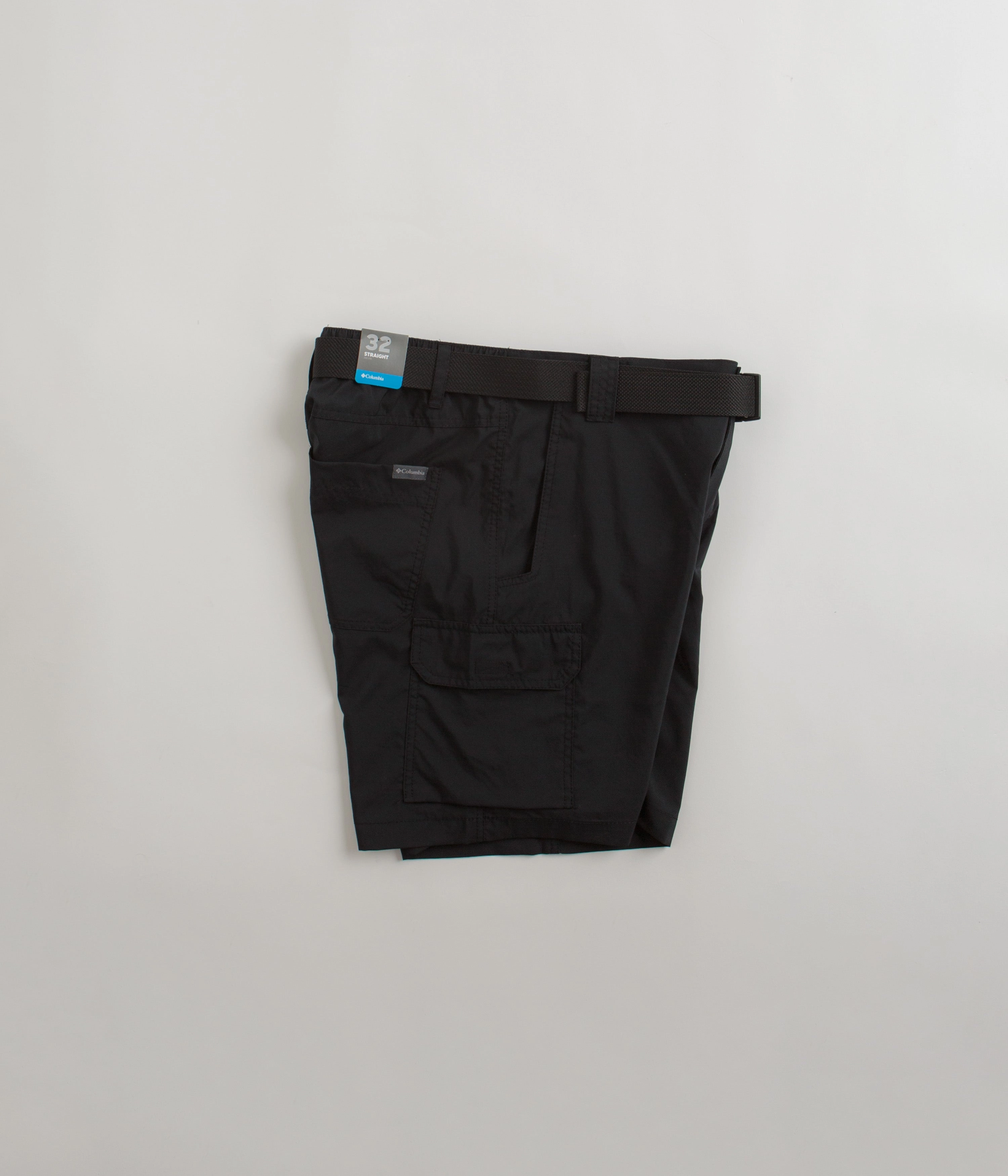 NonIrritatingTags Patchwork Design Columbia Silver Ridge Utility Cargo Shorts - Black