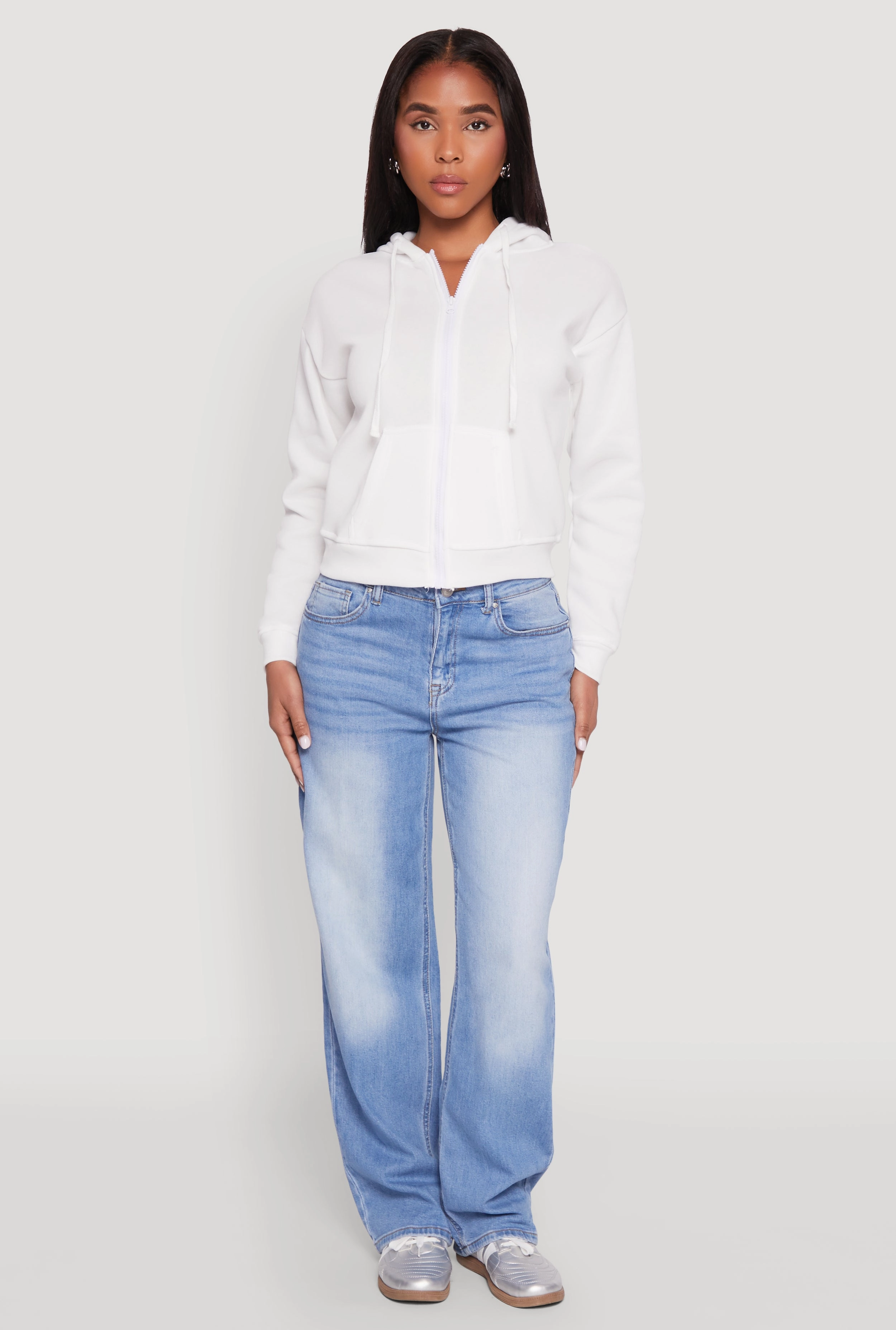 Socialite Fleece Lined Zip Front Hoodie