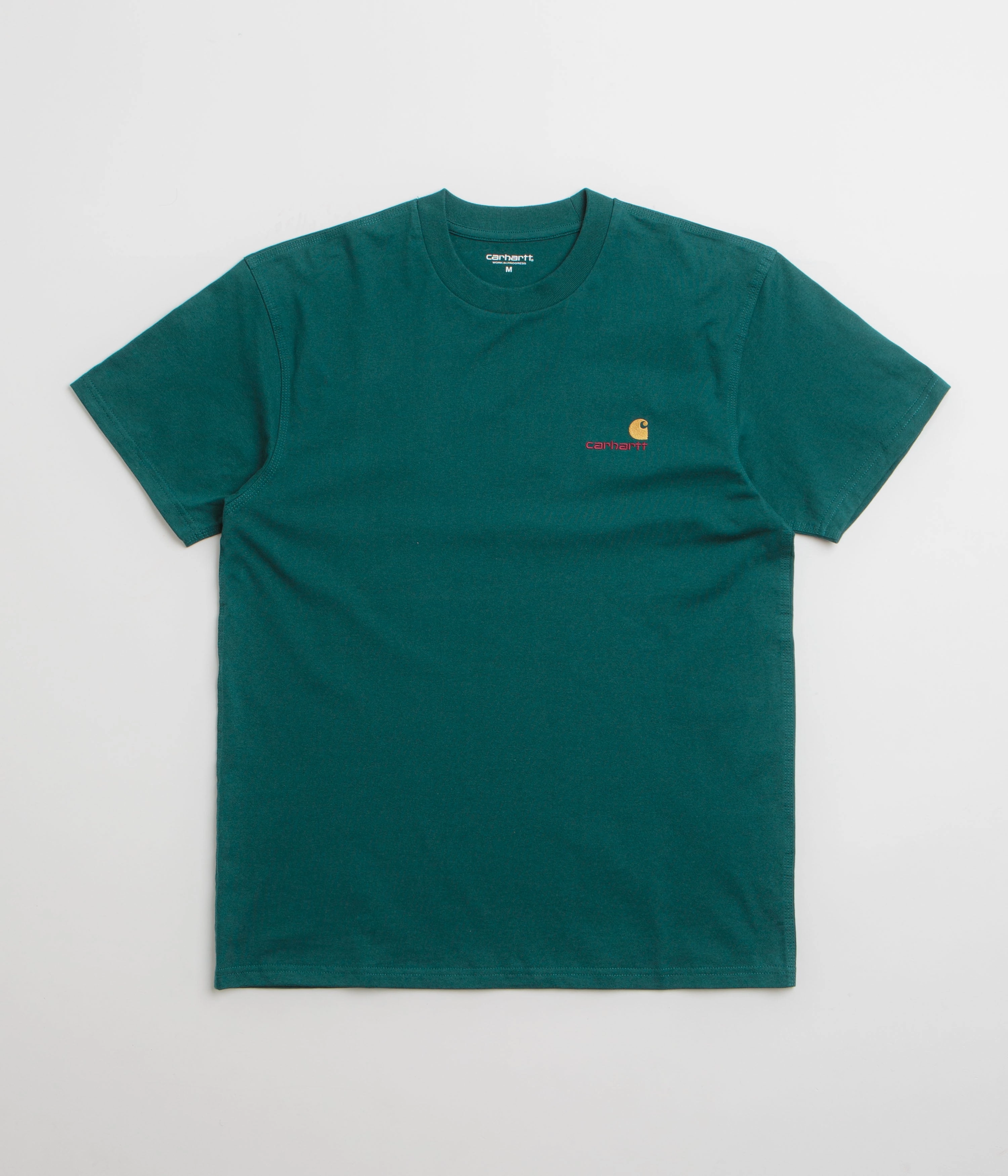 Outdoor Trend Soft Fabric Carhartt American Script T-Shirt - Malachite