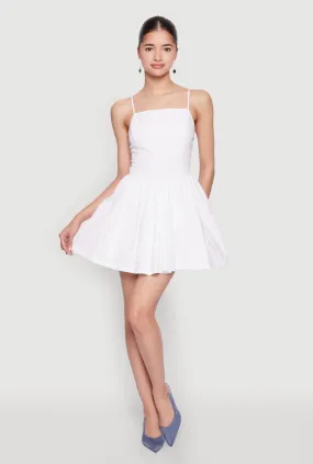 Romance Glow Lace Up Back Skater Dress