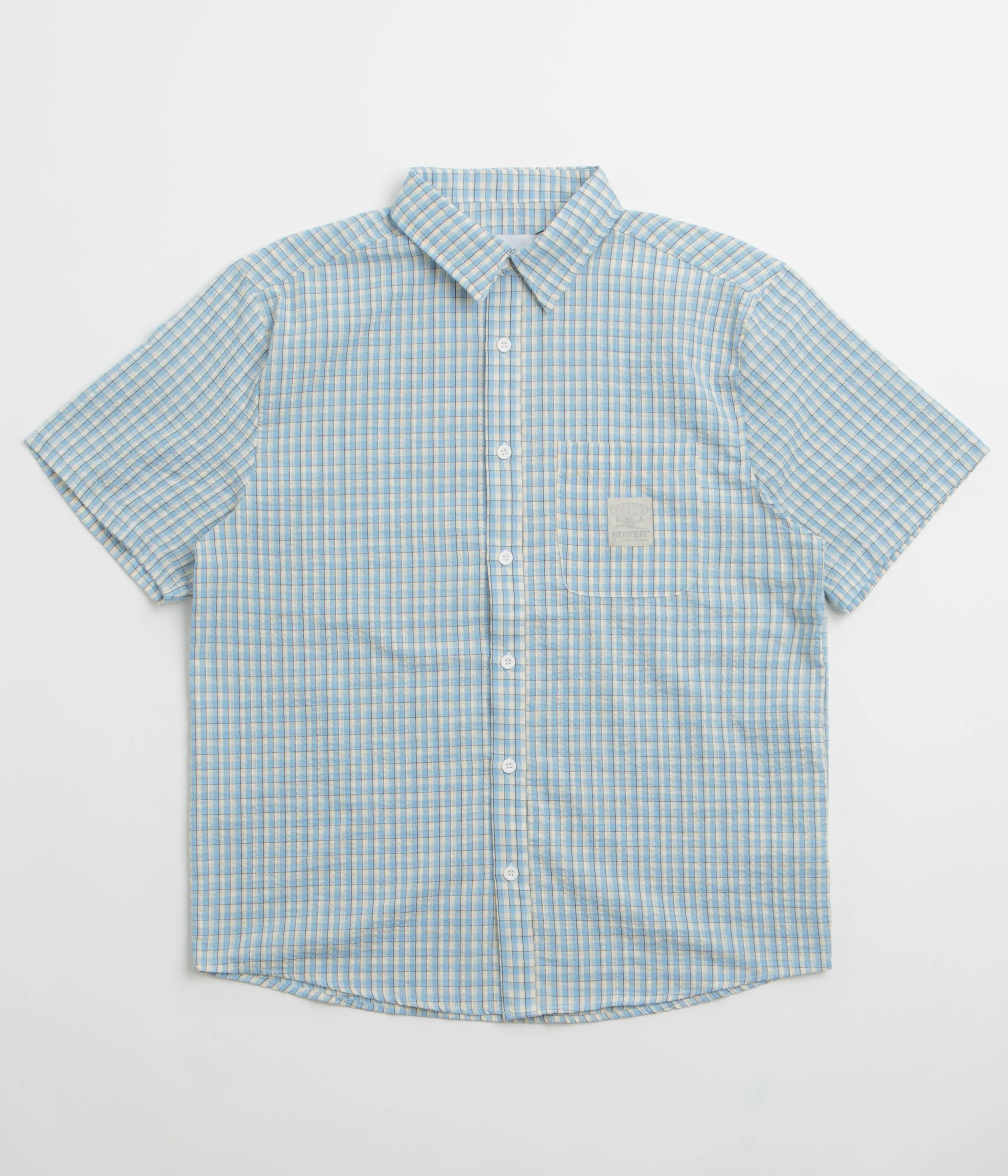 Edgy Fashion All-day Comfort Butter Goods Equipment Short Sleeve Shirt - Blue