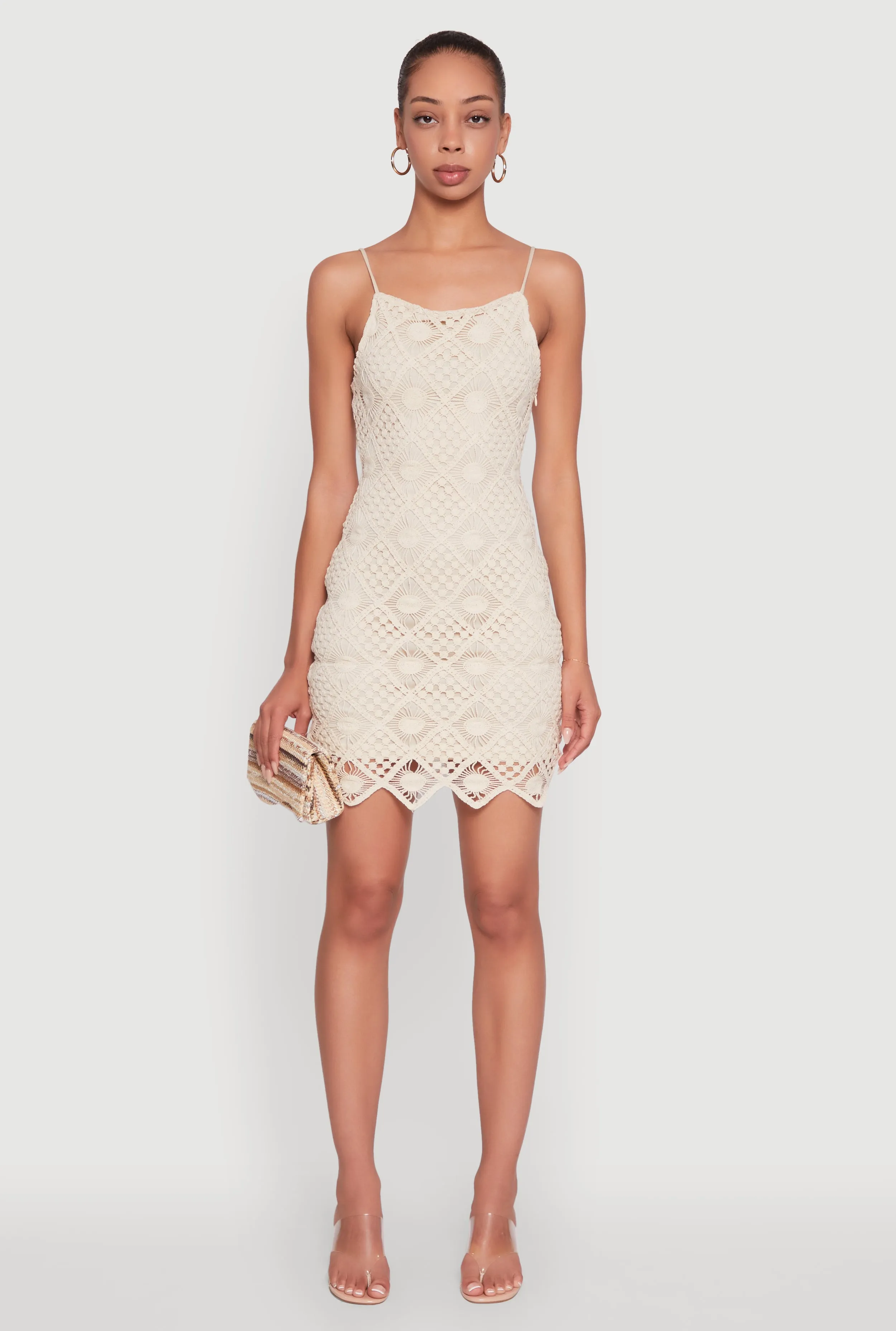 Trendy Patterned Crochet Sleeveless Dress Boxy-Style Fashion Daily