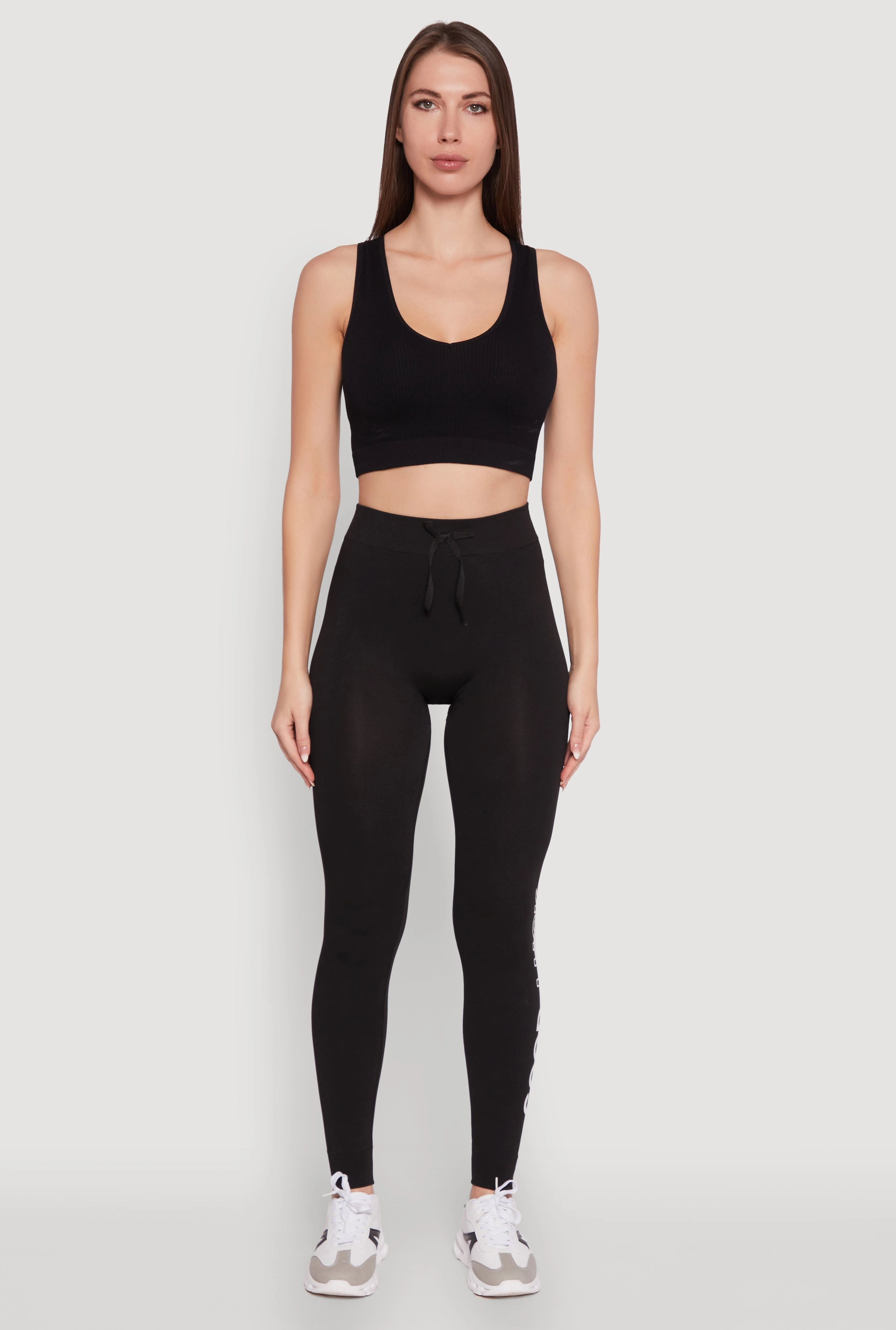 Plus Size Soft Touch Sweat Wicking Trendy High Waisted Good Luck Graphic Leggings