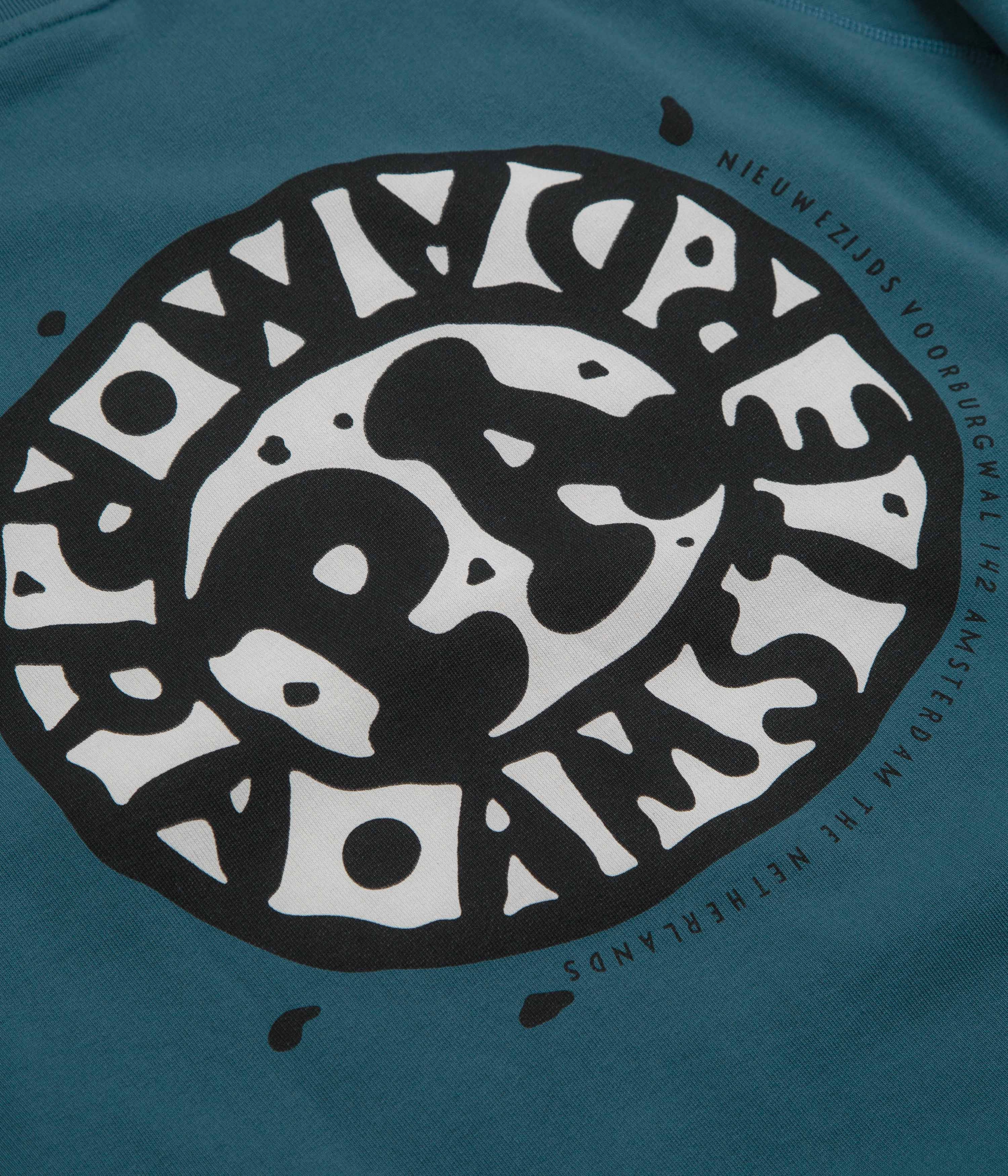 Ultimate Warmth by Parra Amsterdammed Crewneck Sweatshirt - Washed Blue